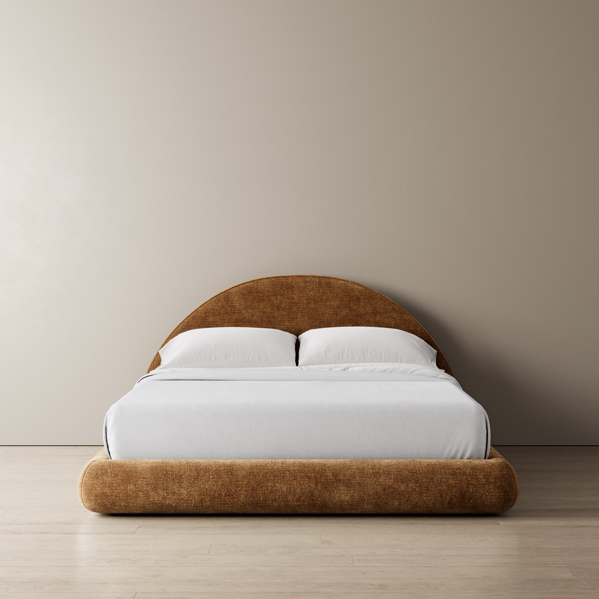 Marshmallow Curved Bed Cover