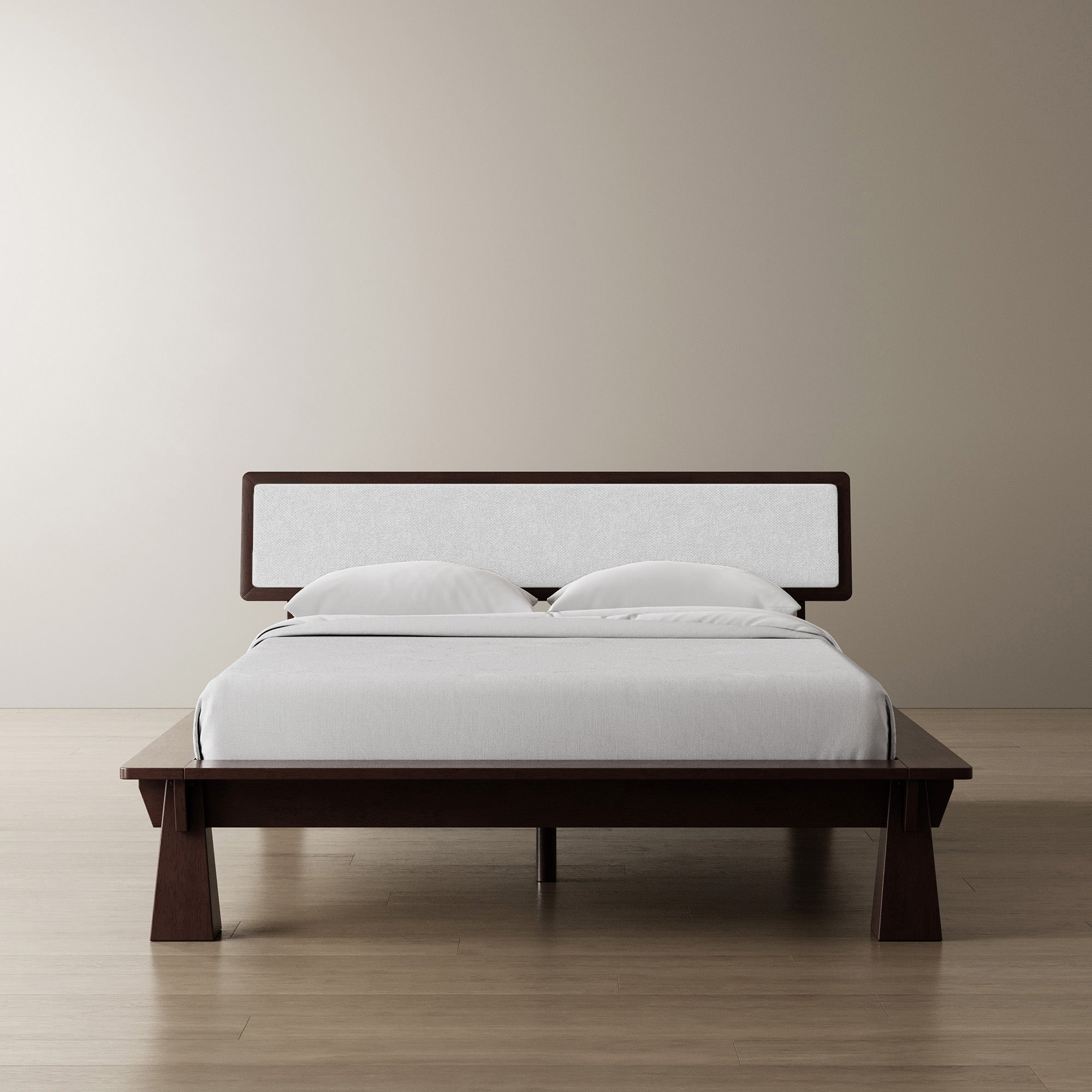 Platform Bed + Cushioned Headboard