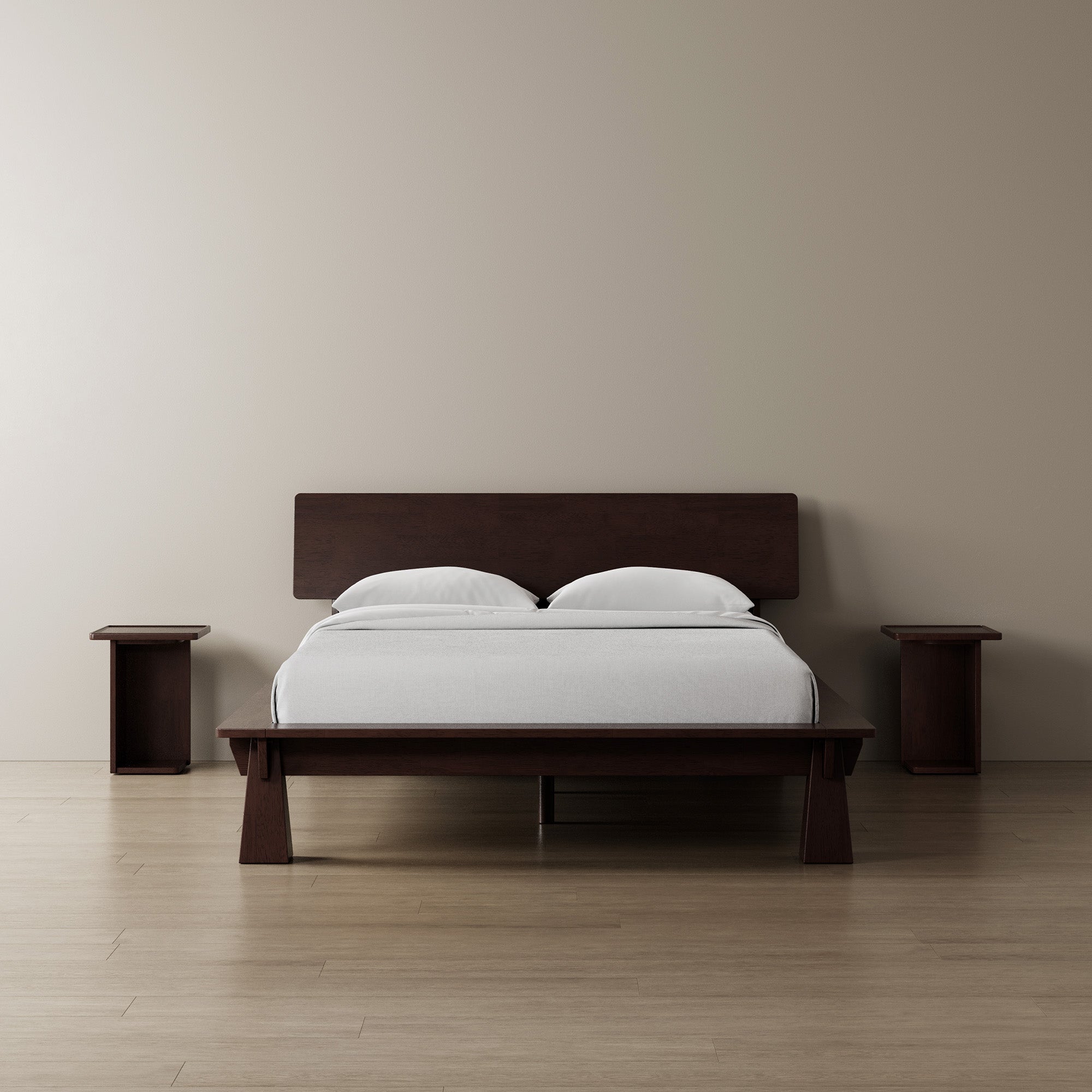 Platform Bed + Headboard + Bedsides