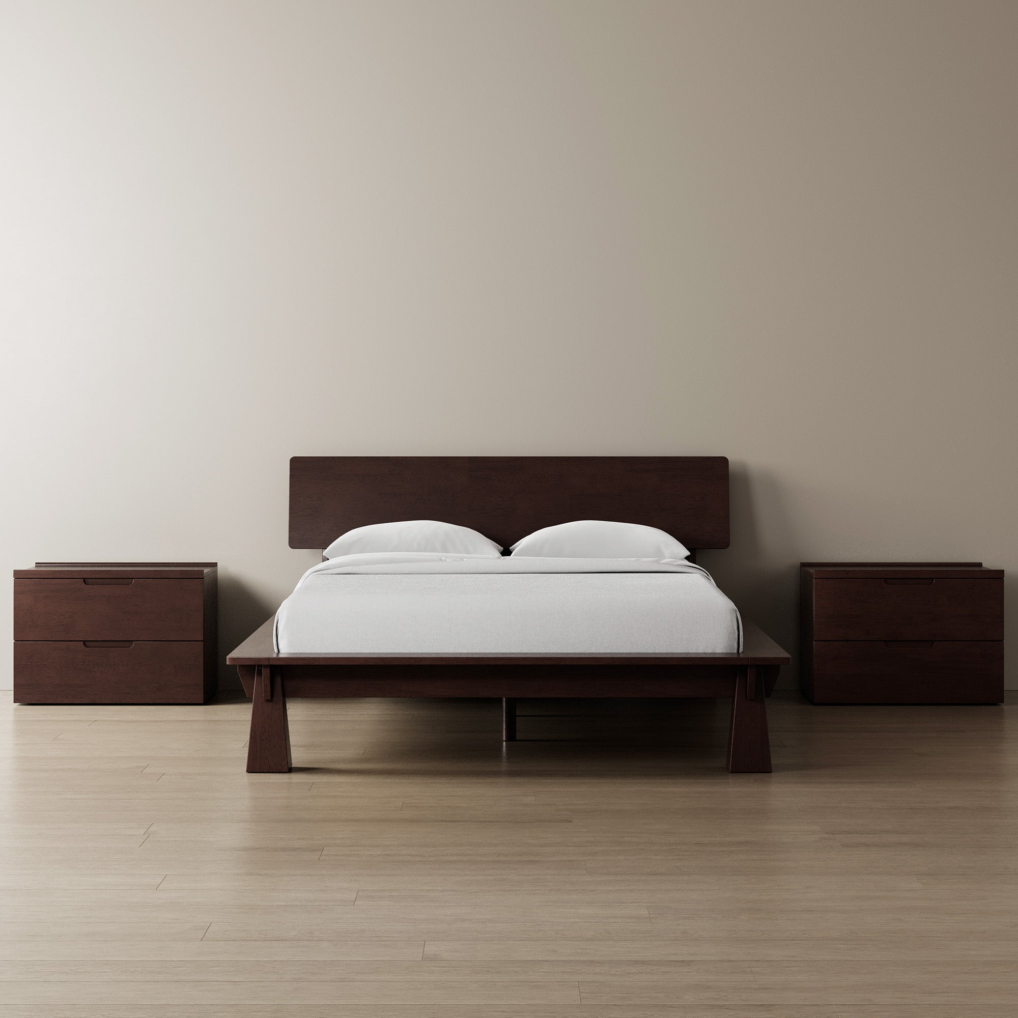 Platform Bed + Headboard + Bedsides