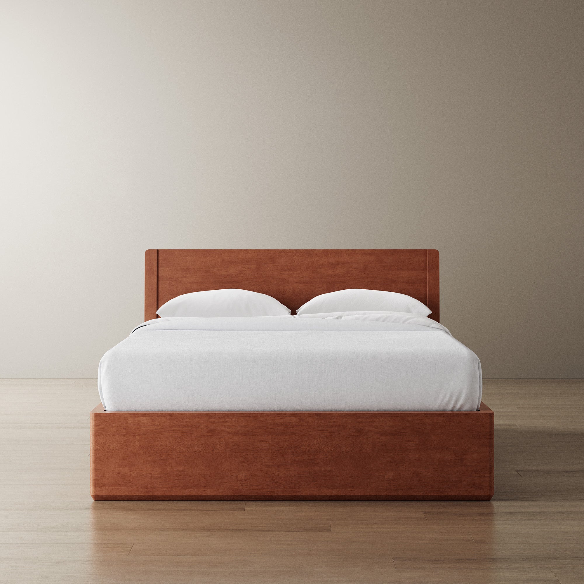Surround Bed + Wooden Headboard