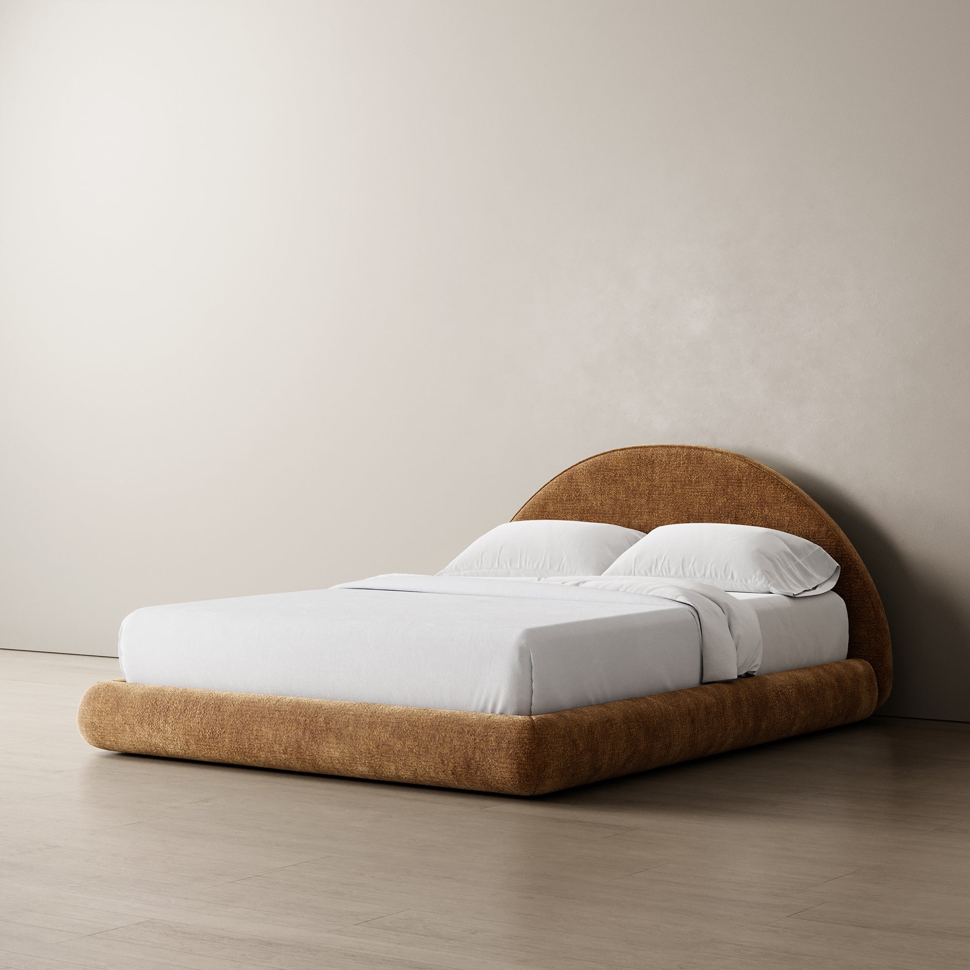 Marshmallow Curved Bed Cover