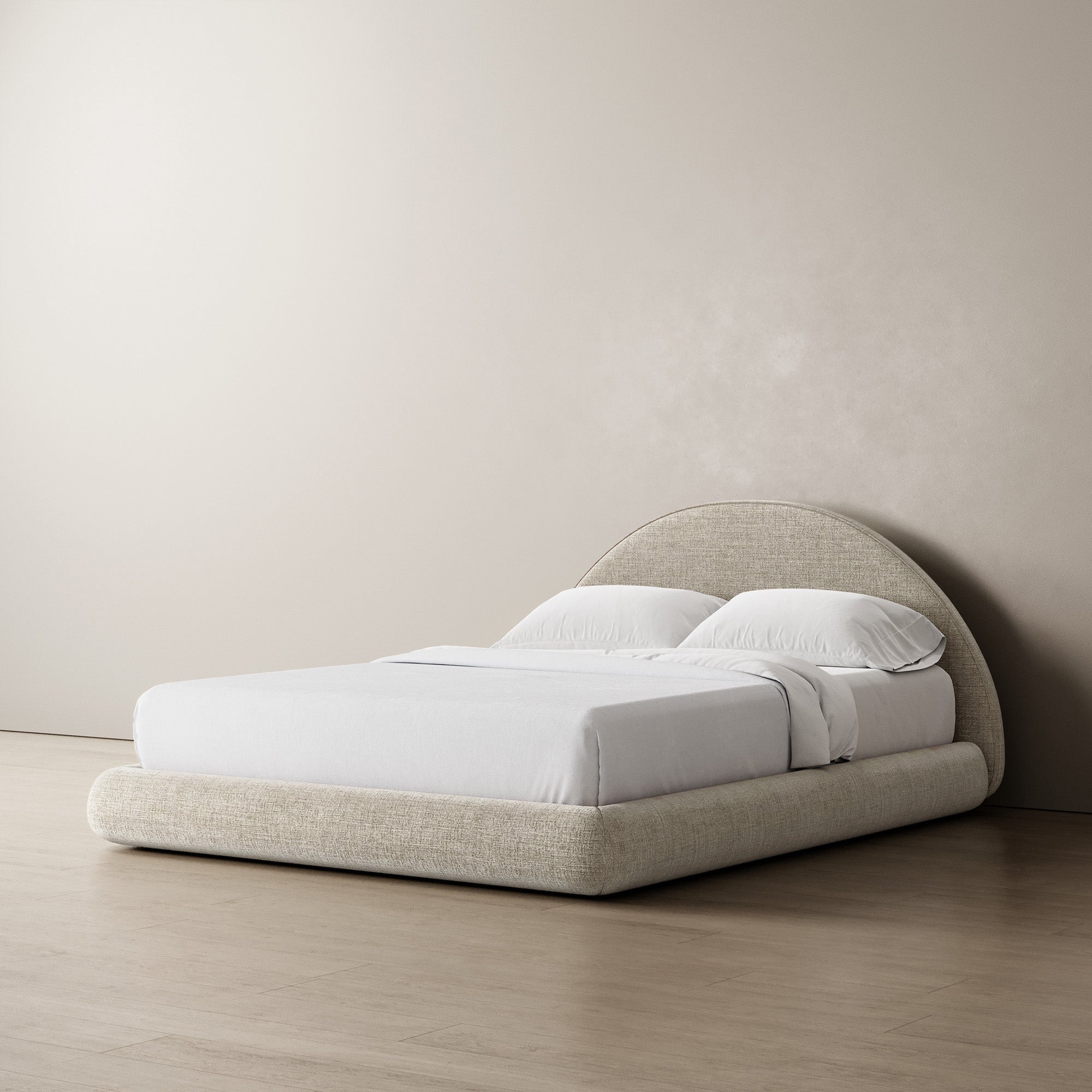 Marshmallow Curved Bed Cover