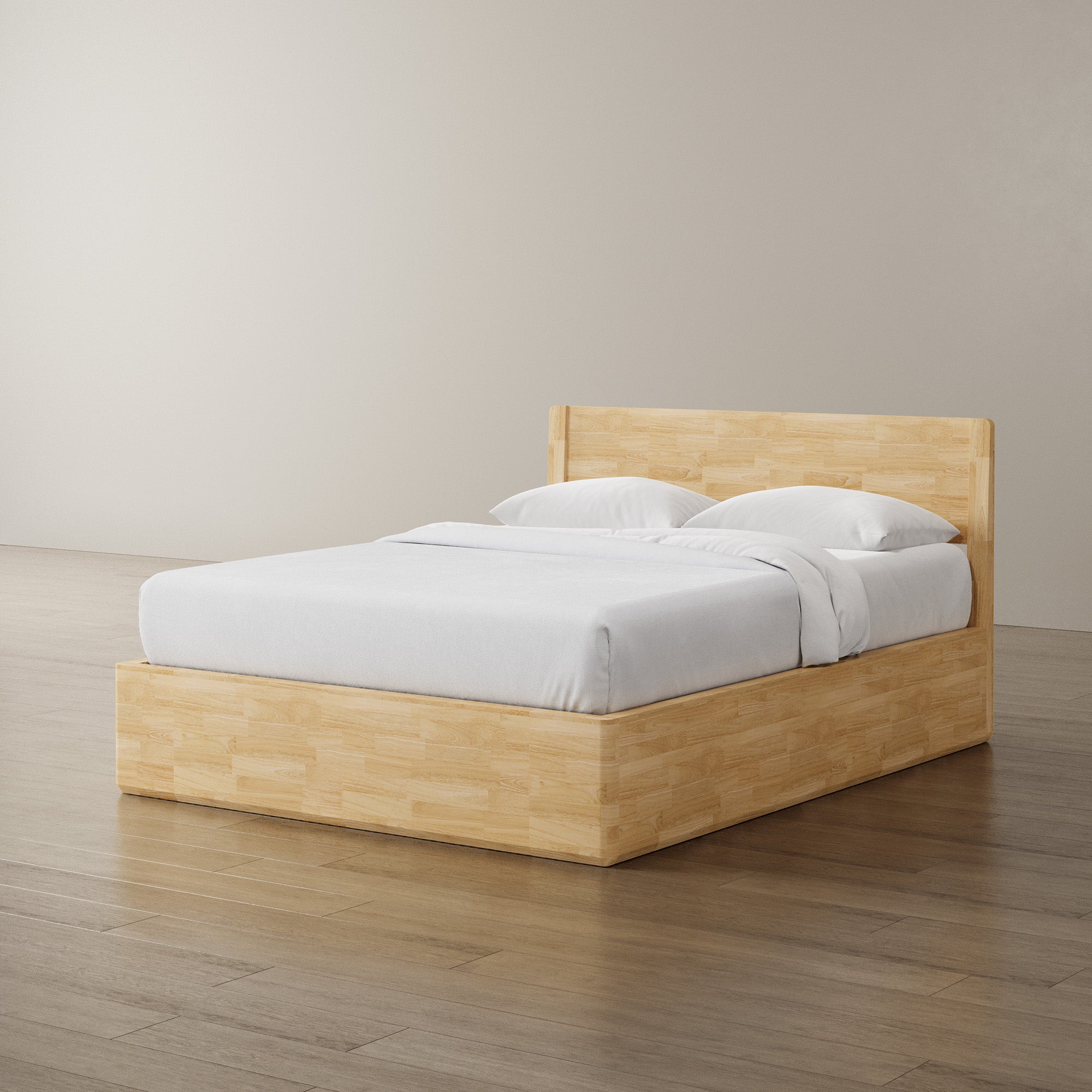 Surround Bed + Wooden Headboard