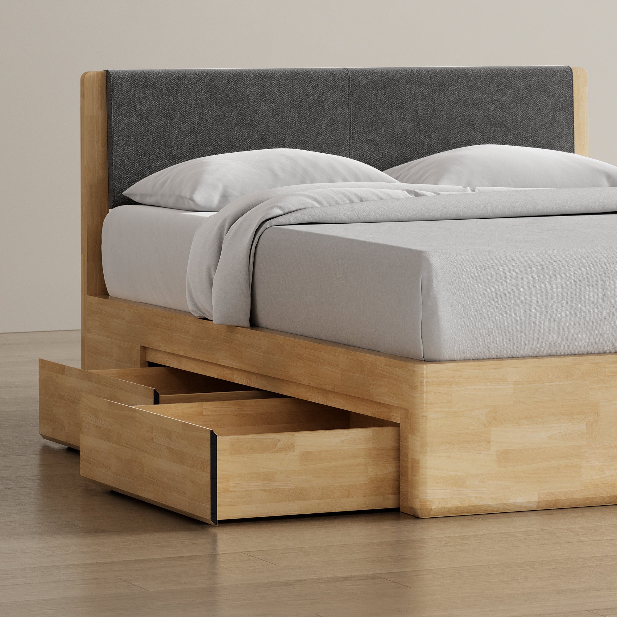Surround Storage Bed + Headboard + Cushion + Bedsides