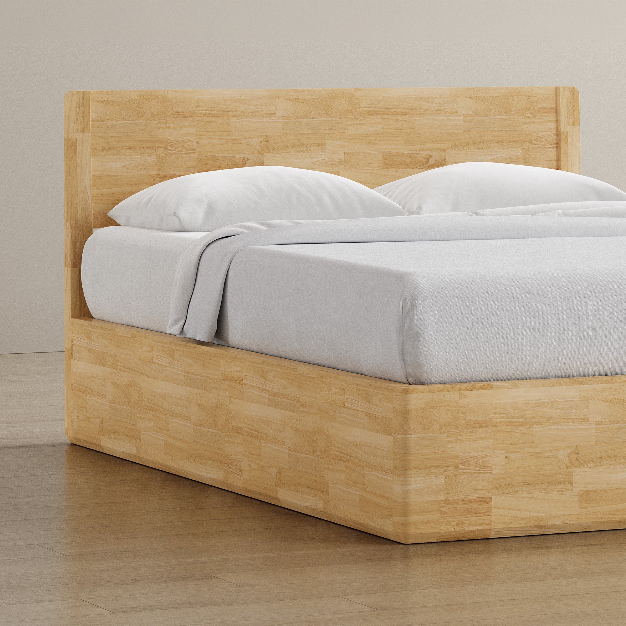 Surround Bed + Wooden Headboard