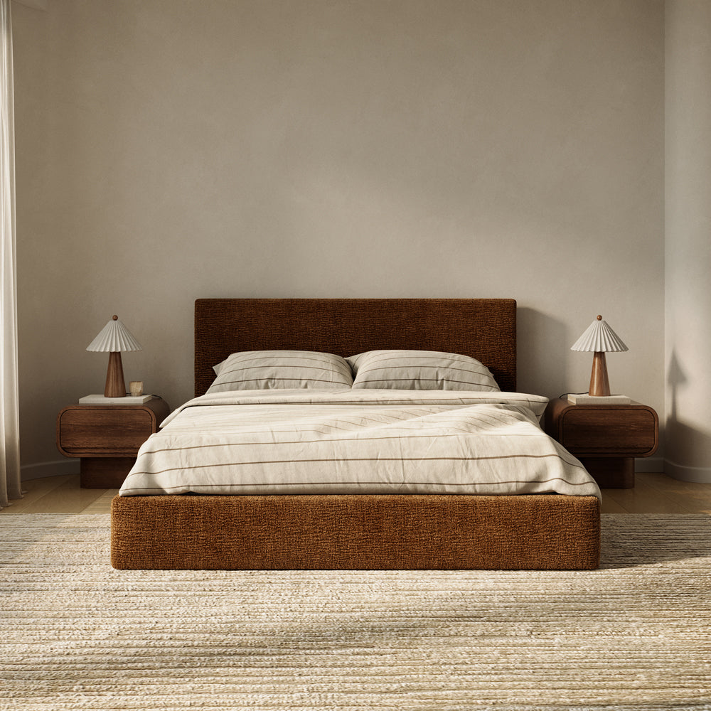 MARSHMALLOW BED COVER - CARAMEL