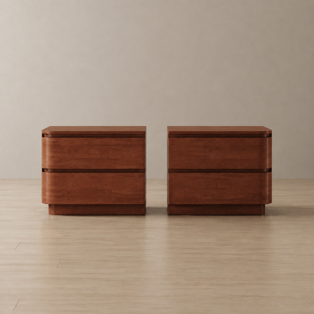 Curved Wide Nightstand