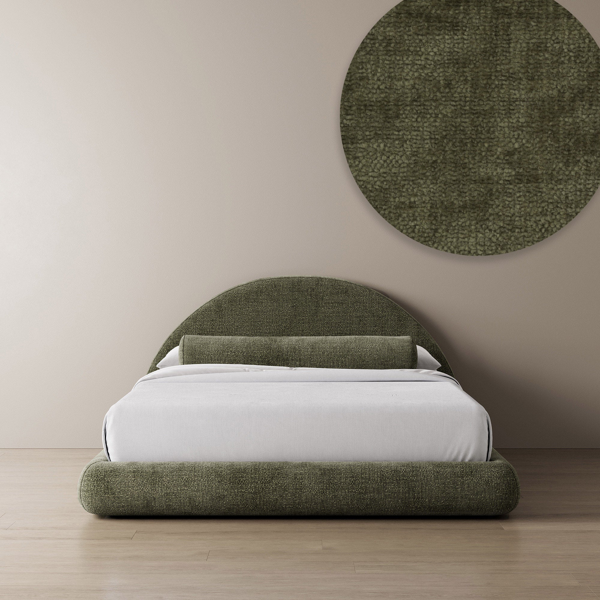 Marshmallow Curved Bed Cover