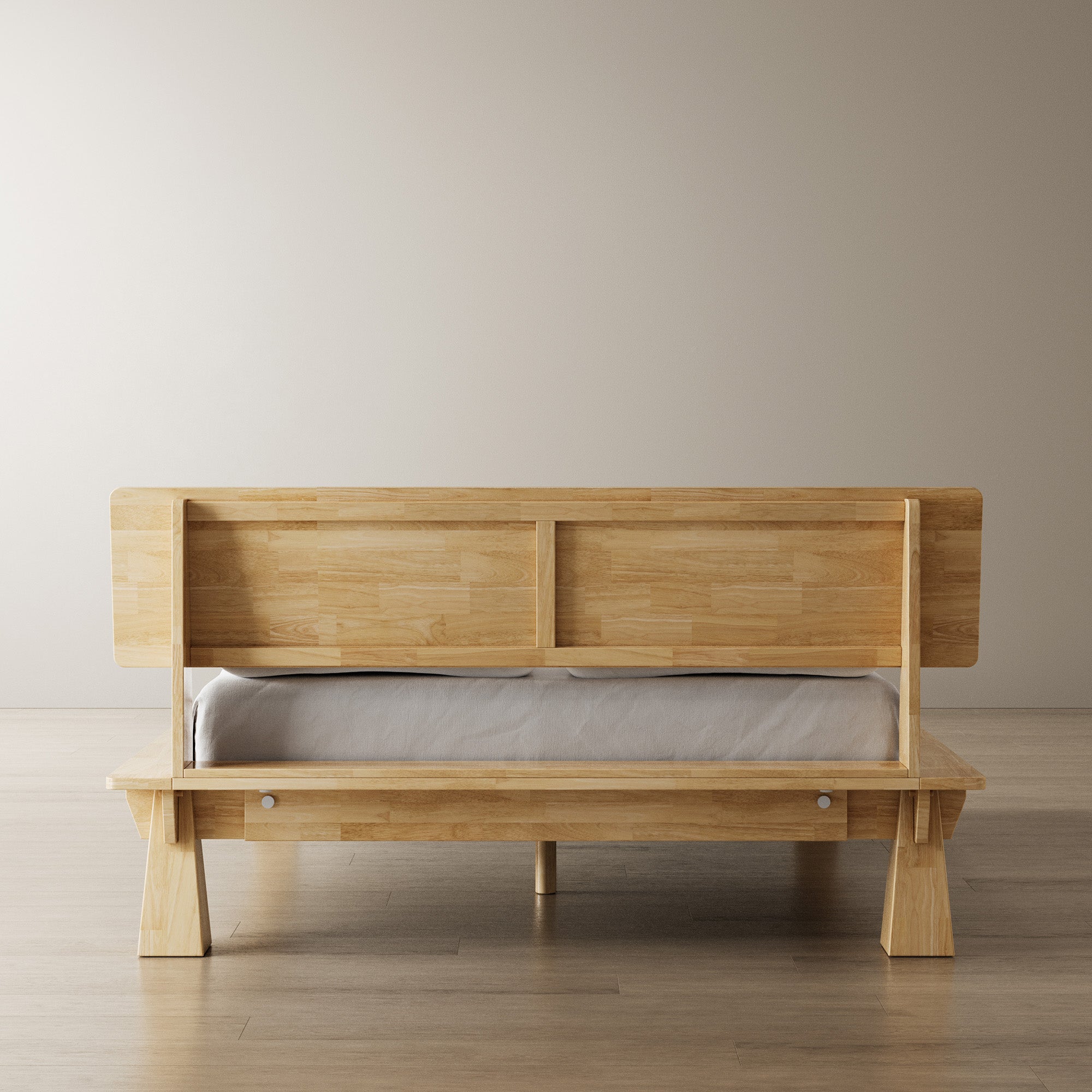 Connect Platform Bed + Wooden Headboard