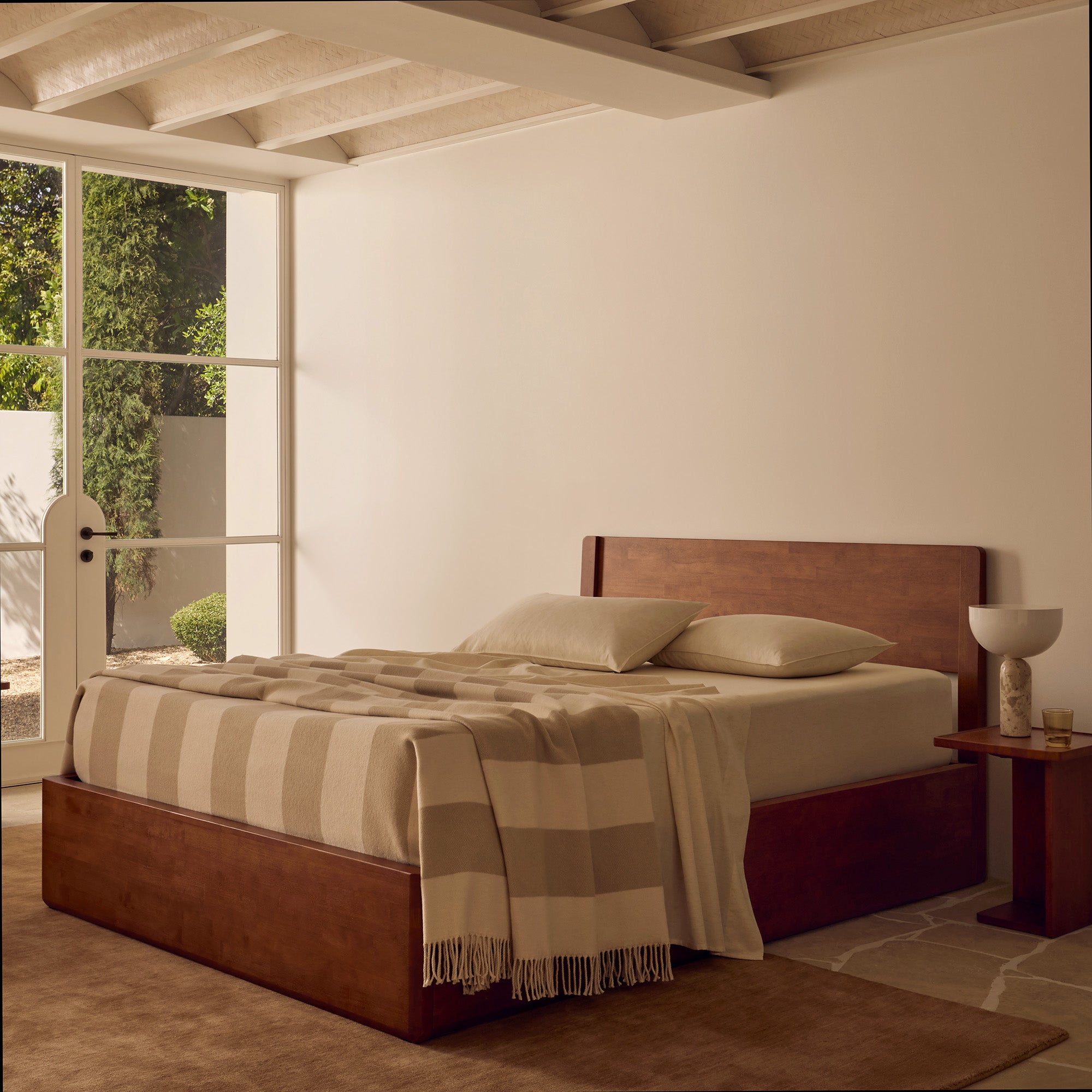 Surround Bed + Wooden Headboard