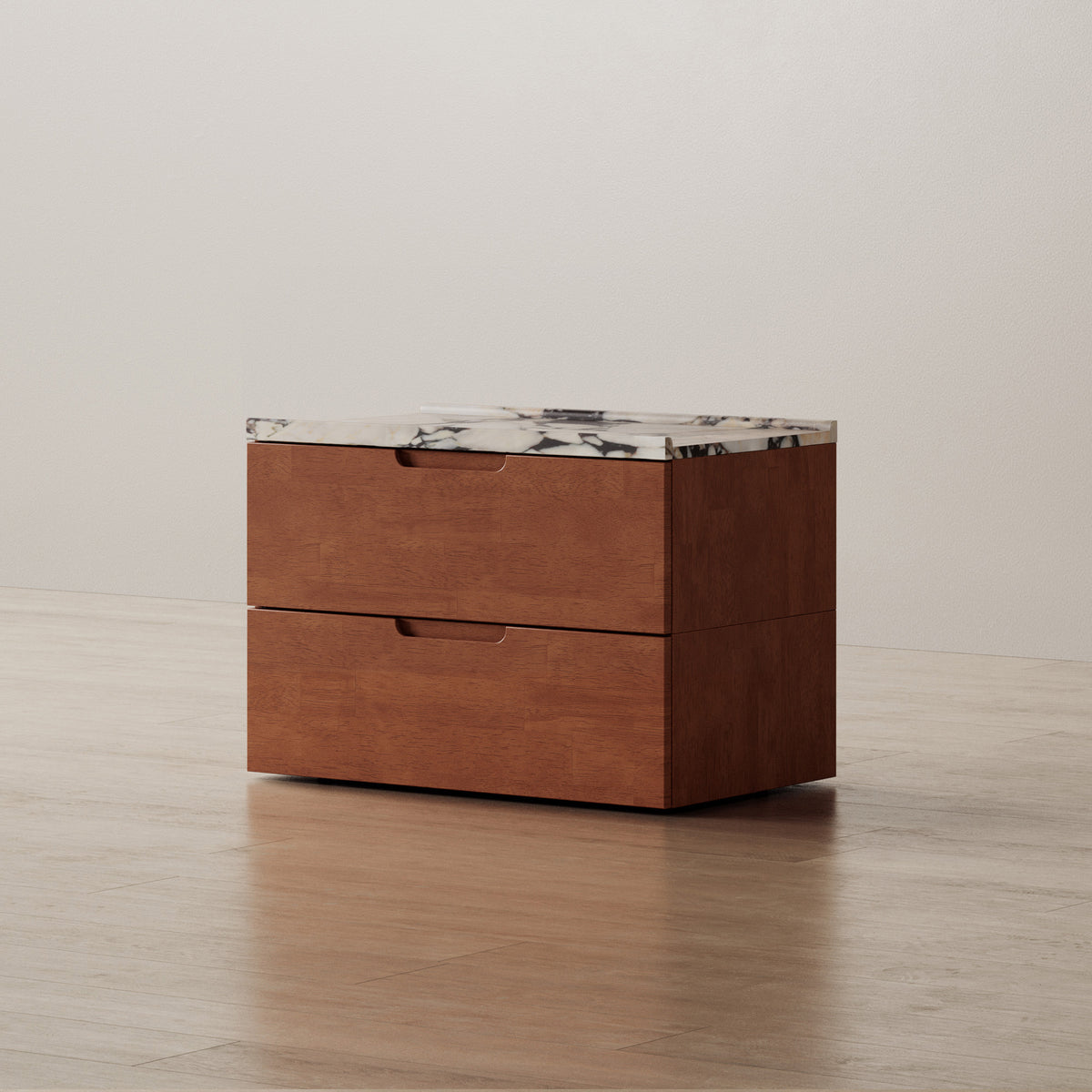 Connect Wide Bedside Table + Marble Top