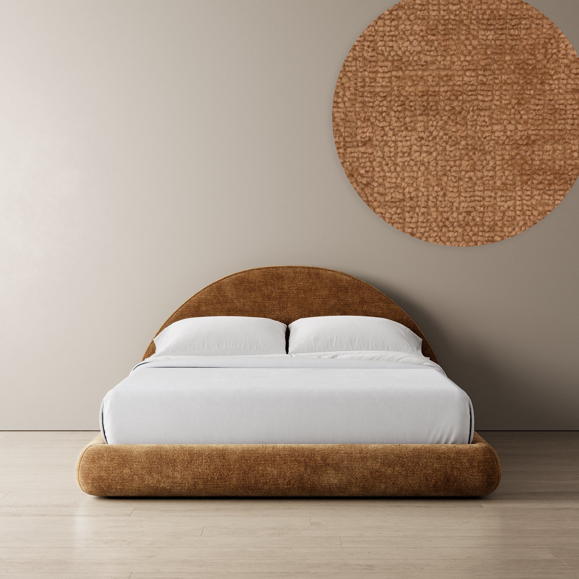 Marshmallow Curved Bed Cover