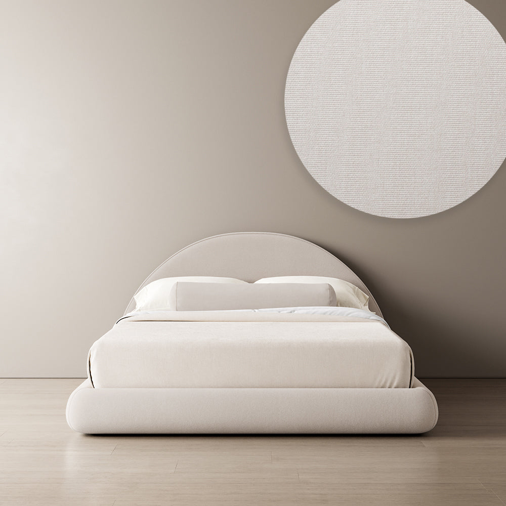Marshmallow Curved Bed Cover