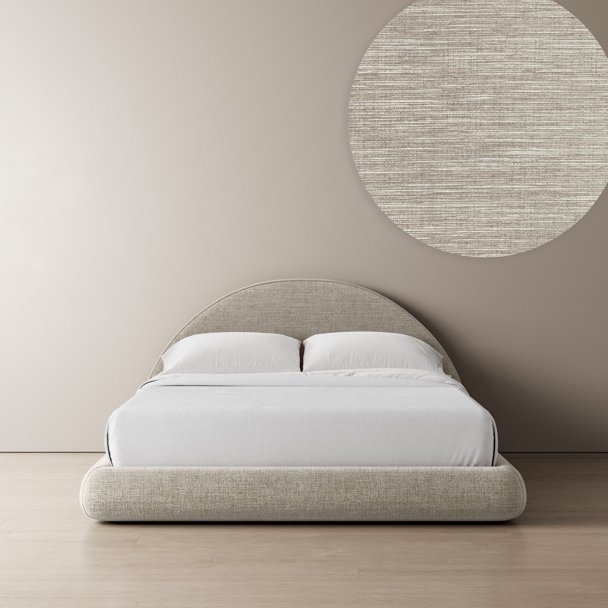 Marshmallow Curved Bed Cover