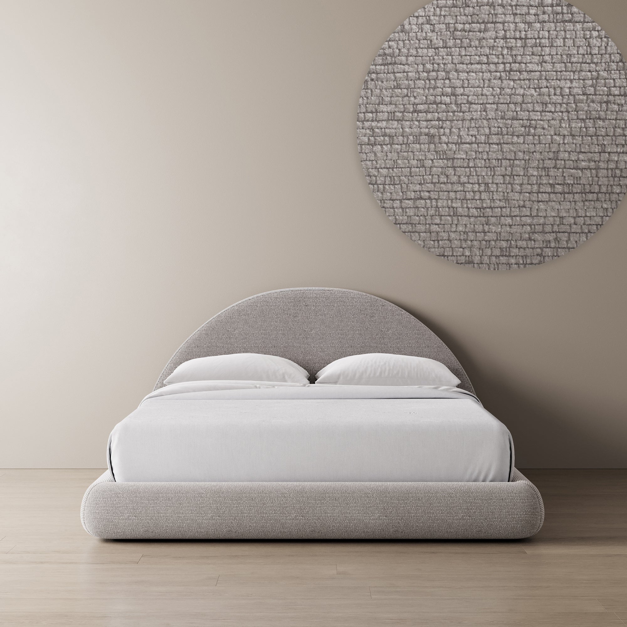 Marshmallow Curved Bed Cover