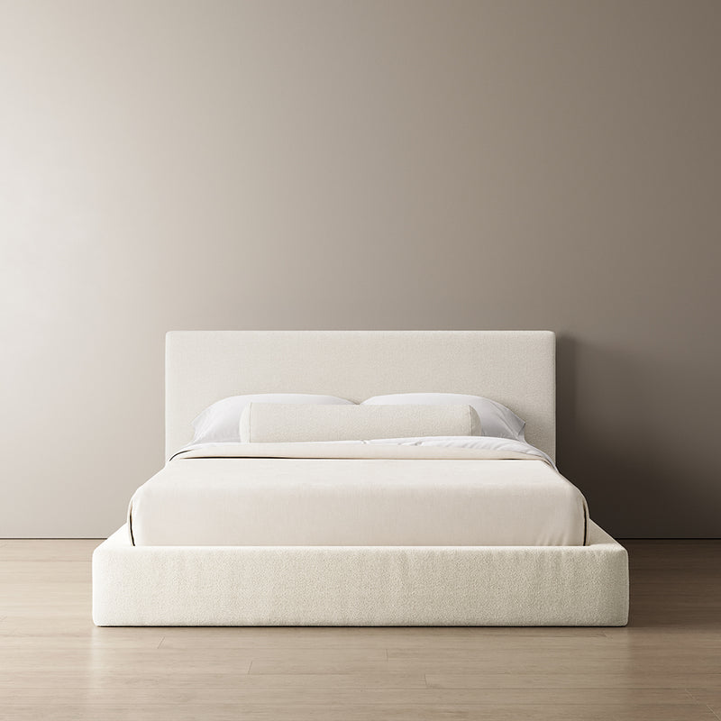 Ineshi Marshmallow Bed Frame Boucle, OffWhite