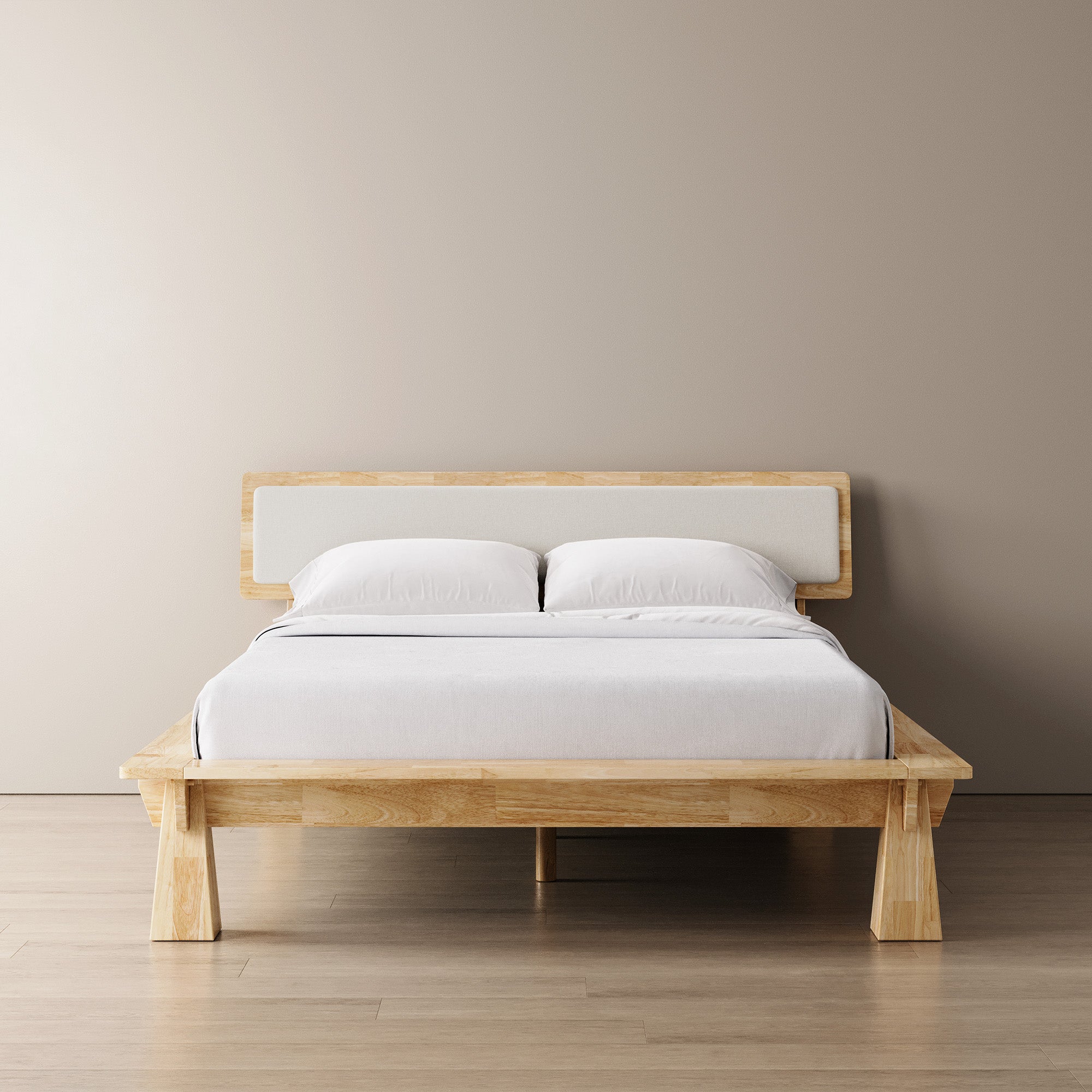 CONNECT PLATFORM BED + TWO-TONE HEADBOARD