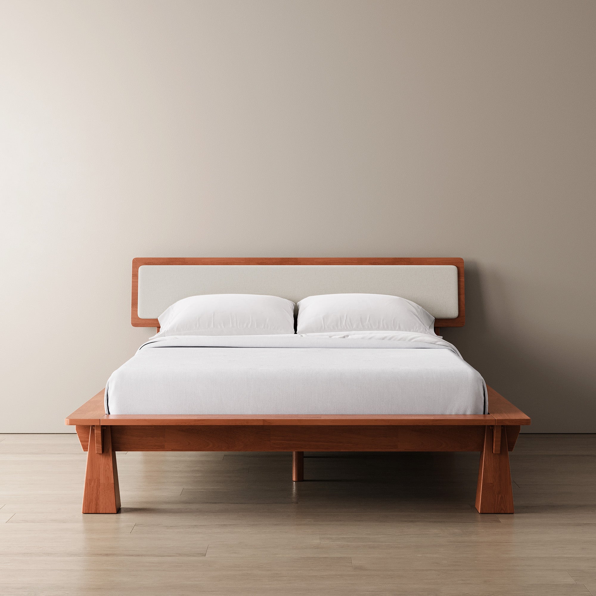 CONNECT PLATFORM BED + TWO-TONE HEADBOARD