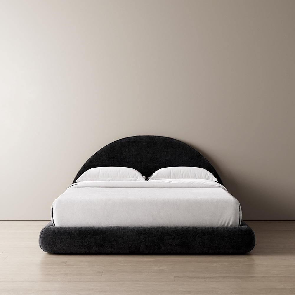 MARSHMALLOW BED FRAME CURVED - BLACK