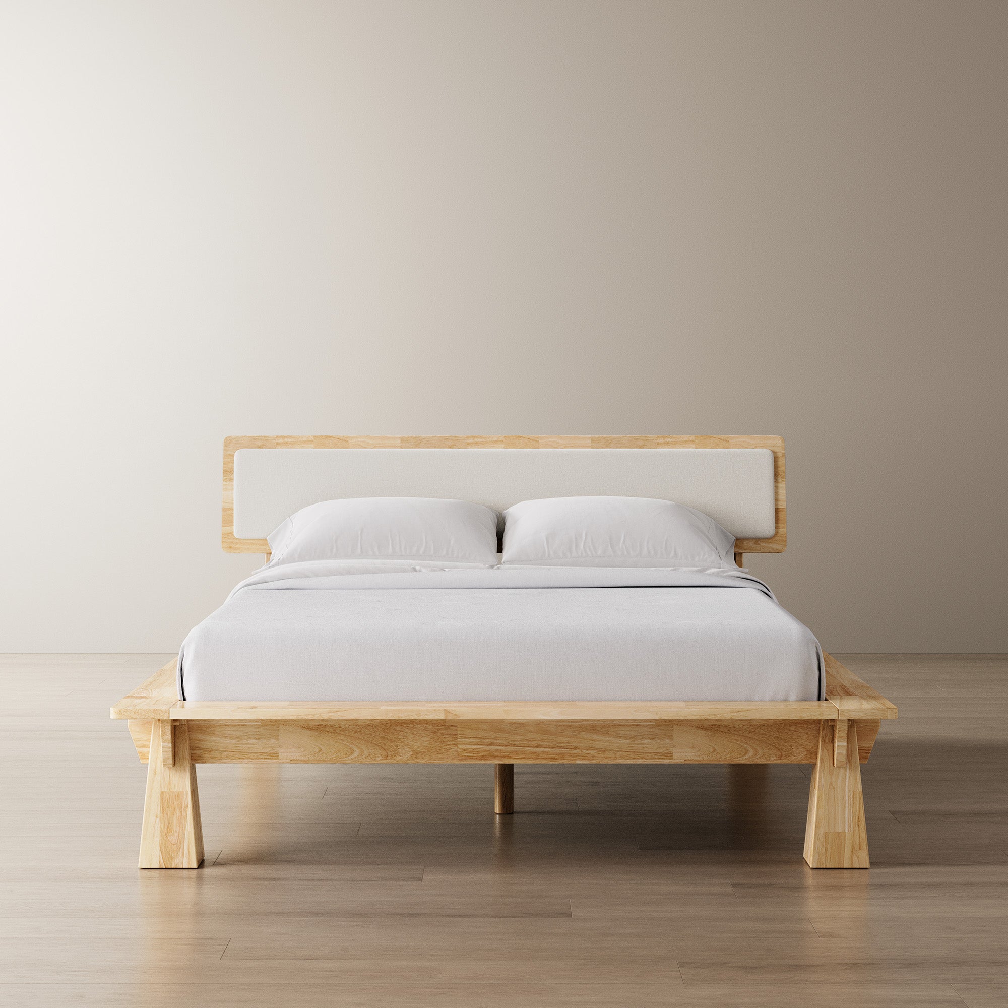 CONNECT PLATFORM BED + TWO-TONE HEADBOARD