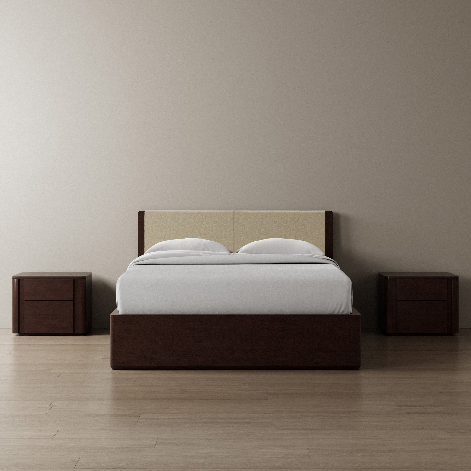 Surround Storage Bed + Headboard + Cushion + Bedsides