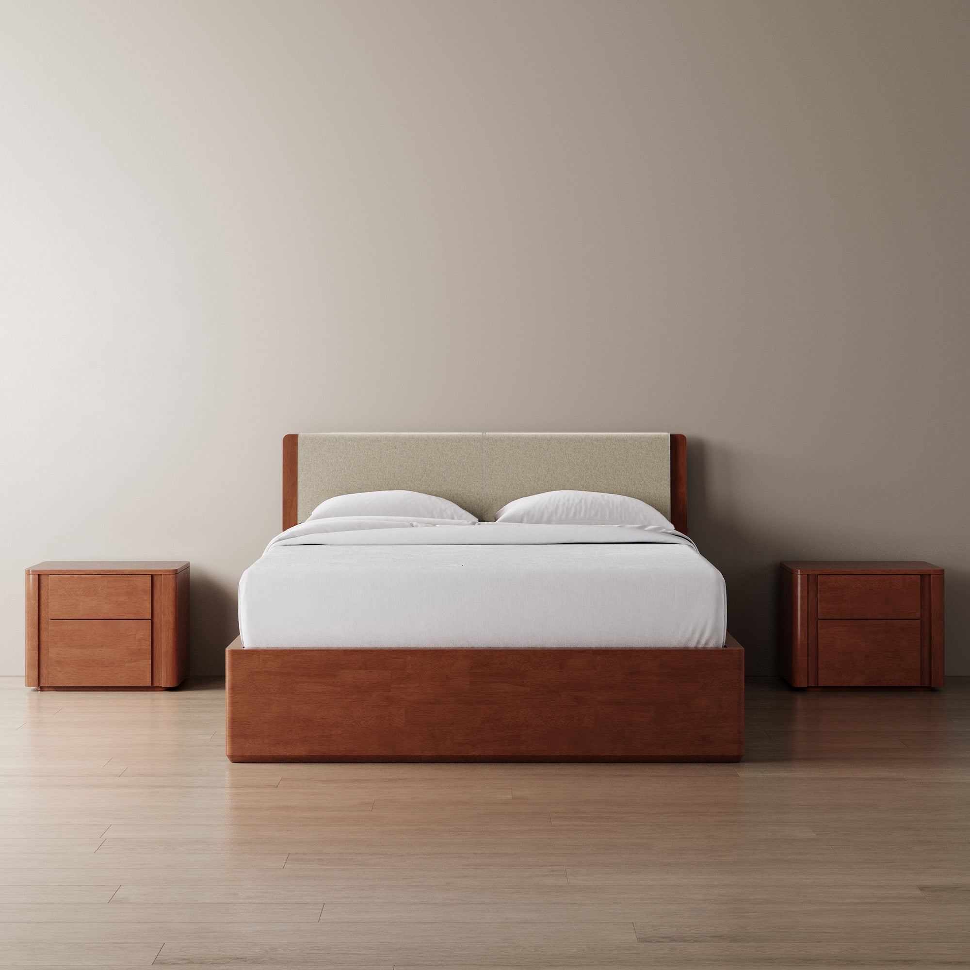 Surround Storage Bed + Headboard + Cushion + Bedsides