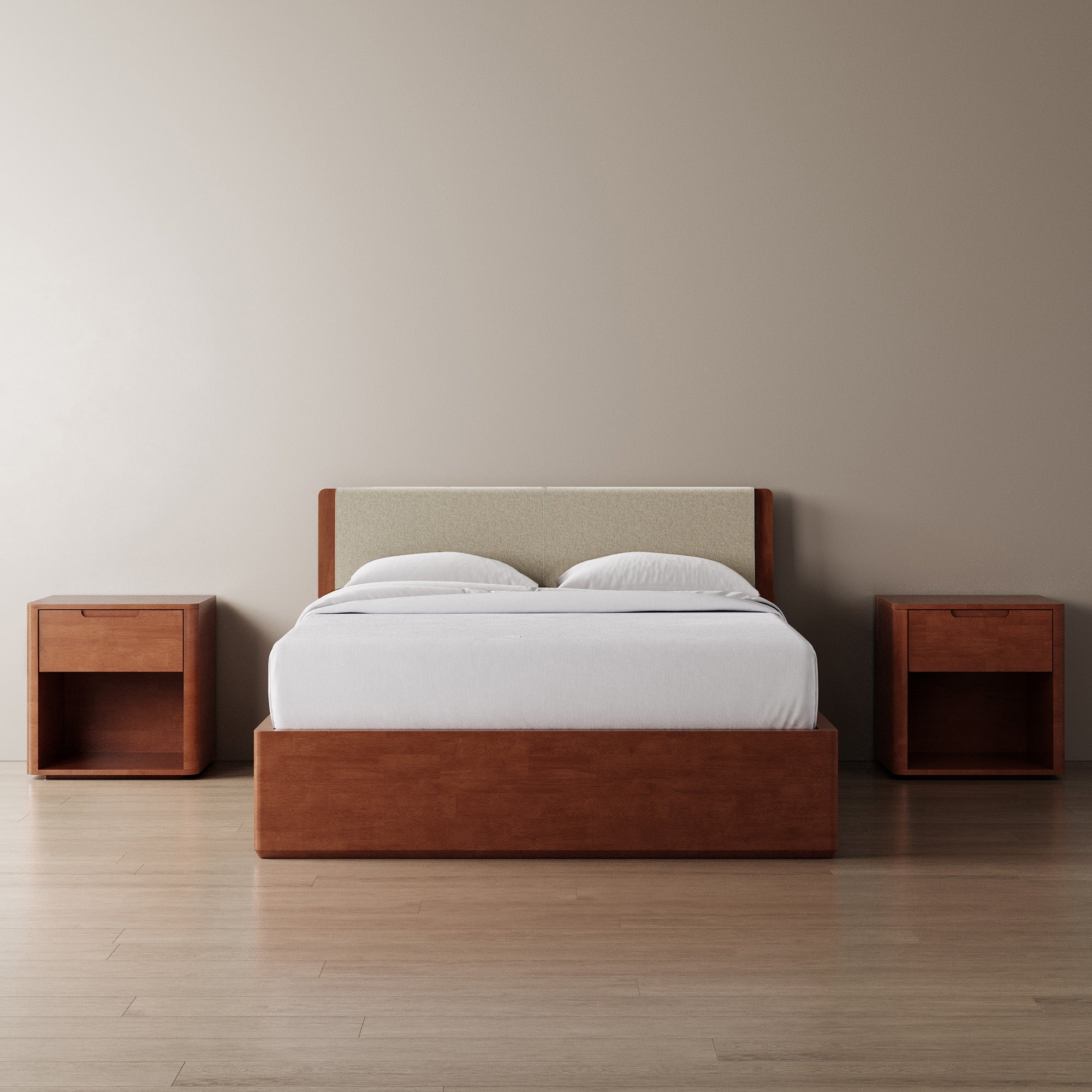 Surround Storage Bed + Headboard + Cushion + Bedsides