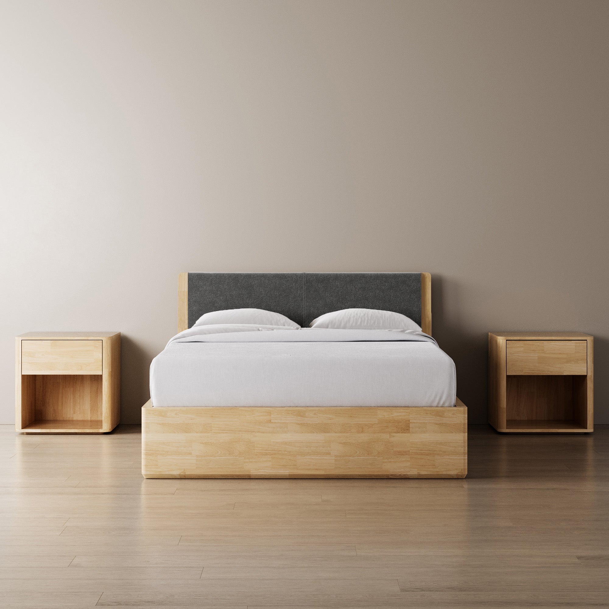 Surround Storage Bed + Headboard + Cushion + Bedsides
