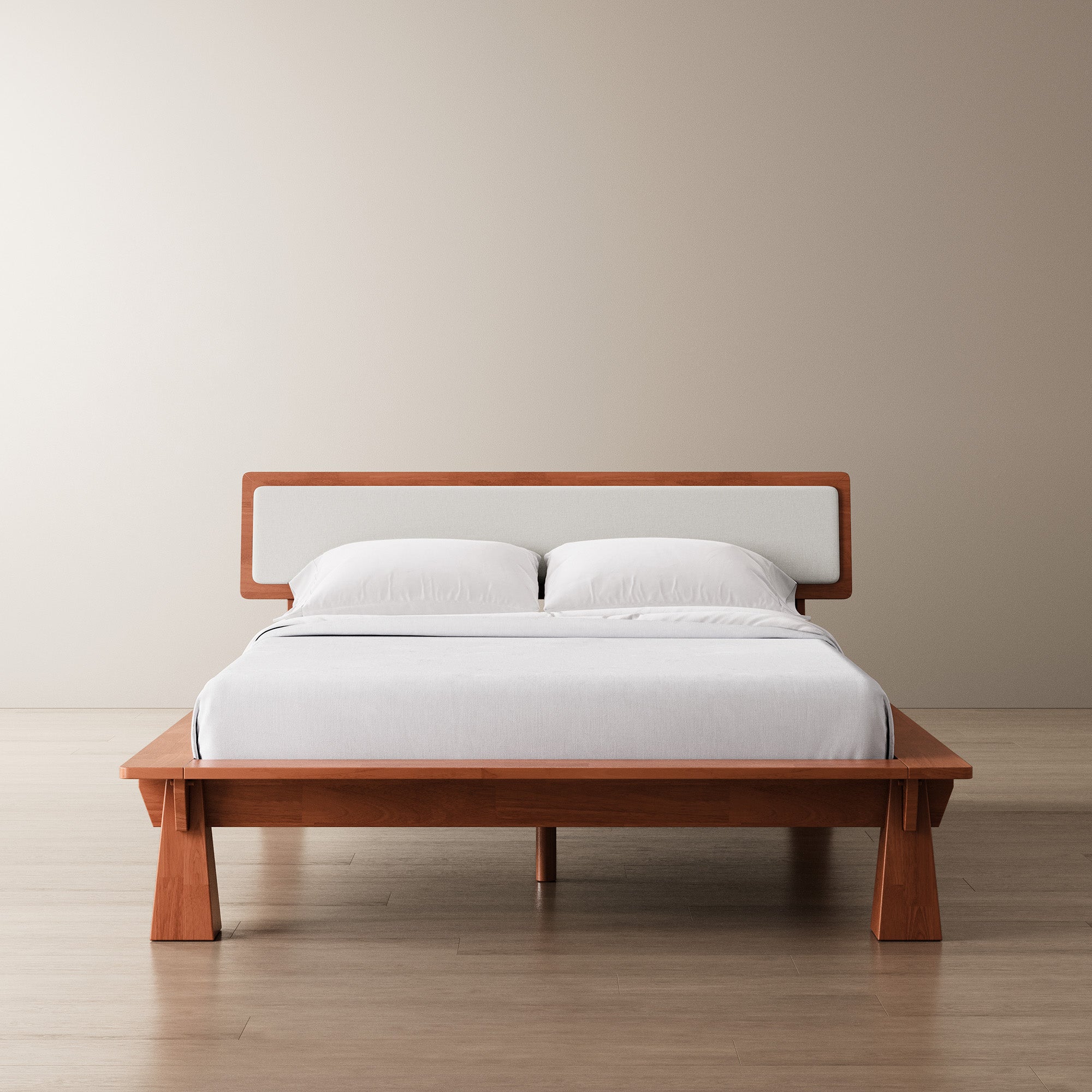 CONNECT PLATFORM BED + TWO-TONE HEADBOARD