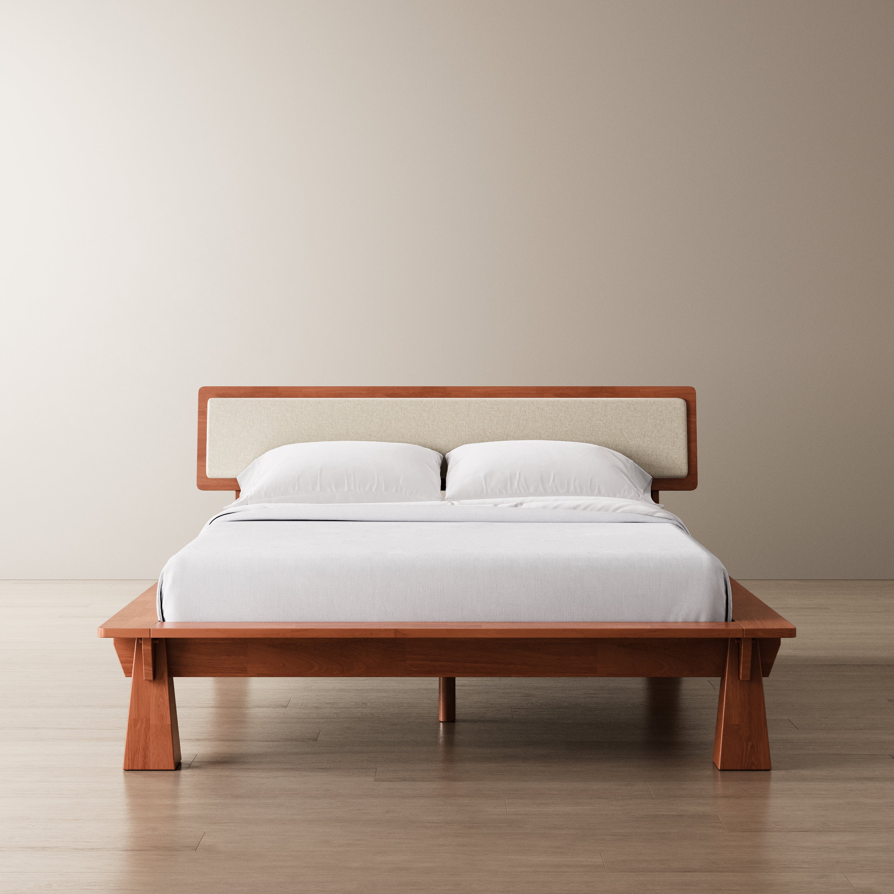 Connect Platform Bed + Two-tone Headboard