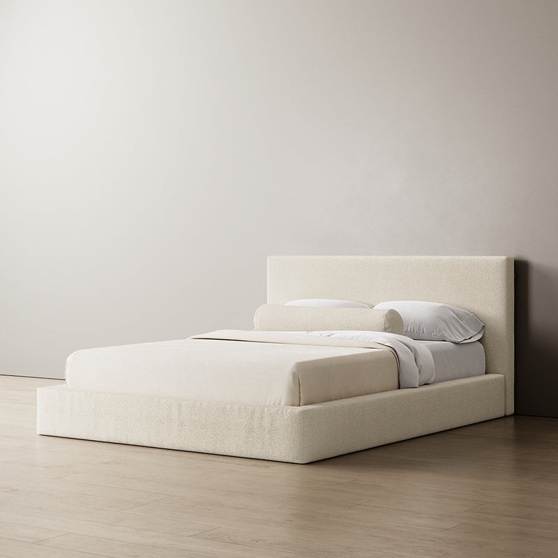 Ineshi Marshmallow Bed Frame Boucle, OffWhite