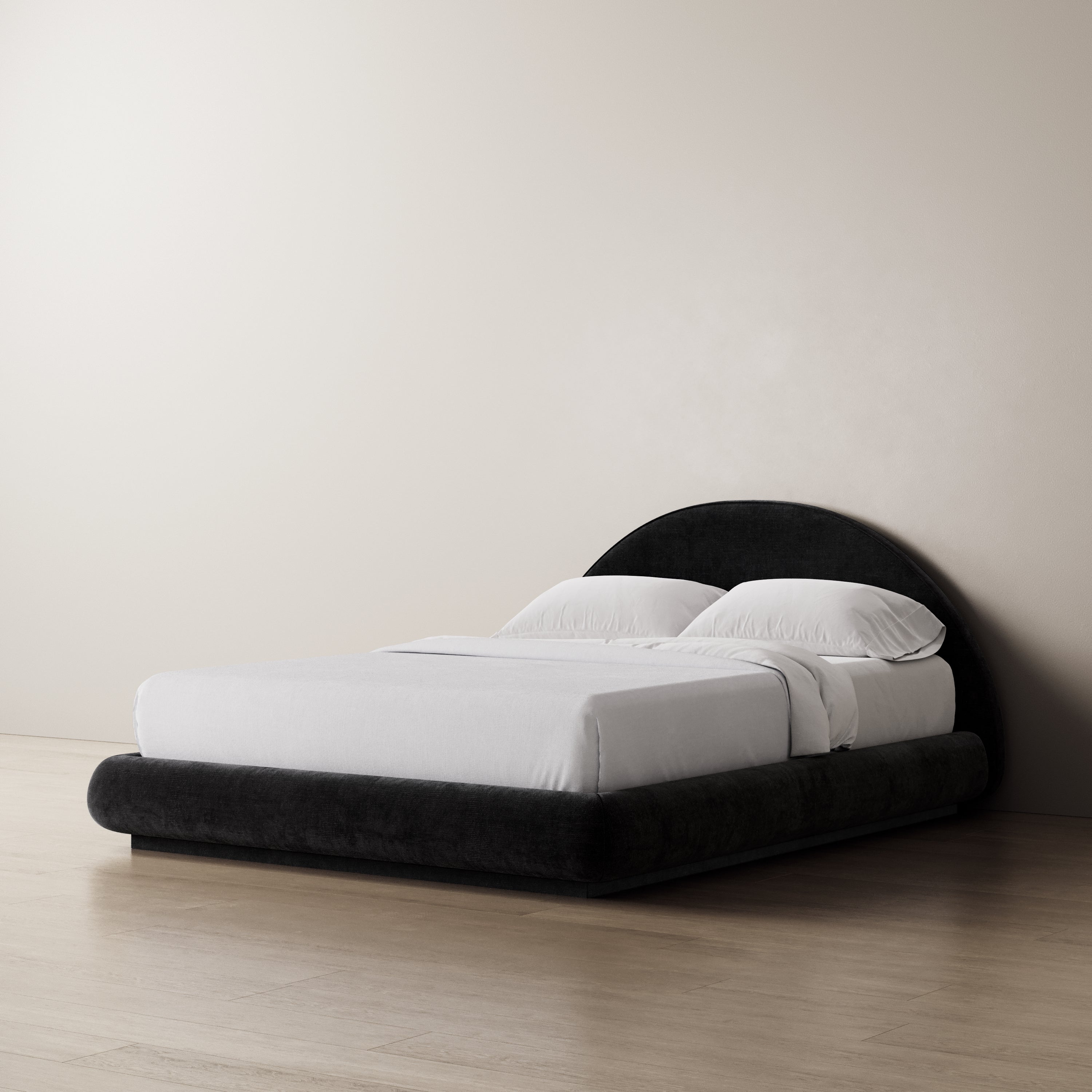 FLOATING MARSHMALLOW BED FRAME CURVED