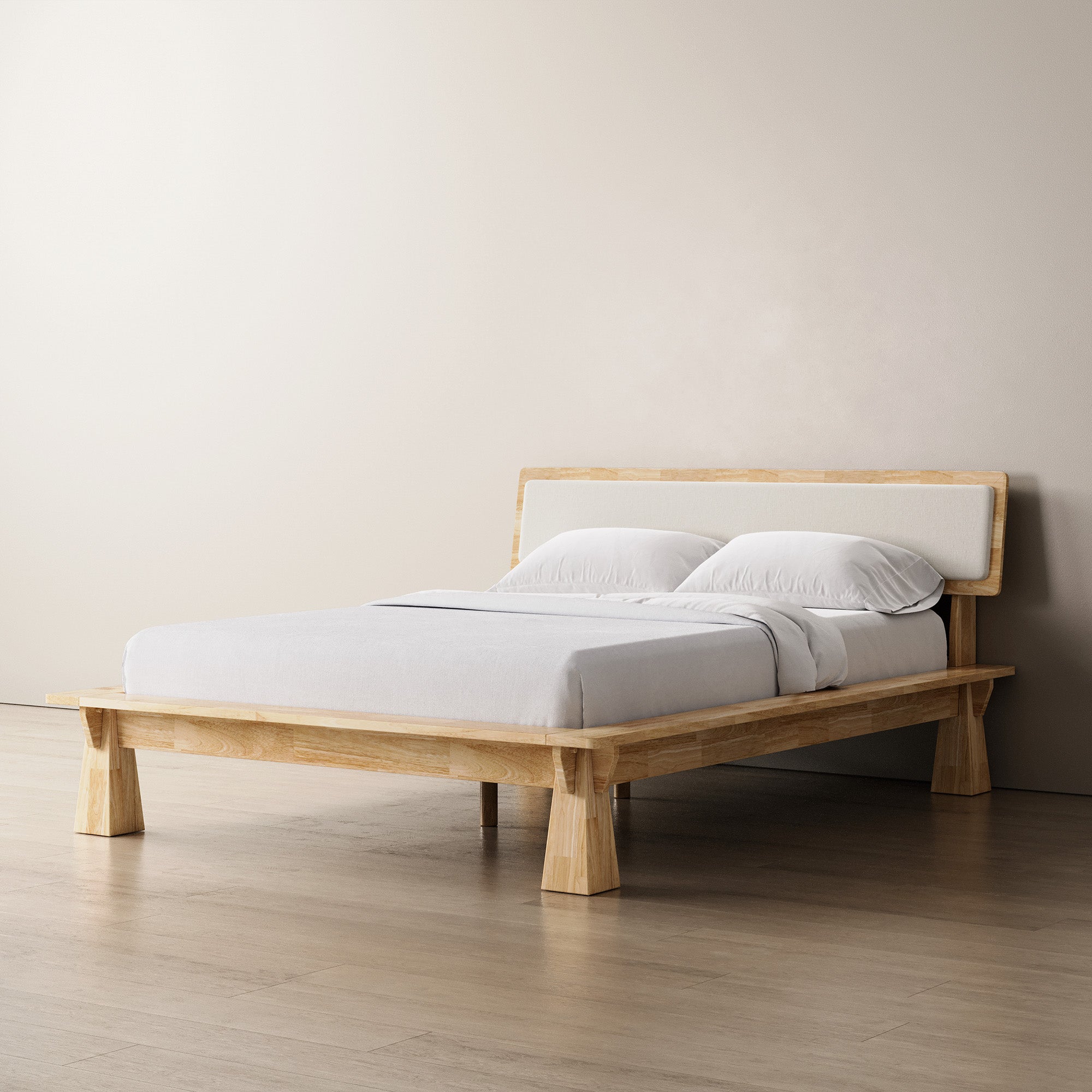 CONNECT PLATFORM BED + TWO-TONE HEADBOARD