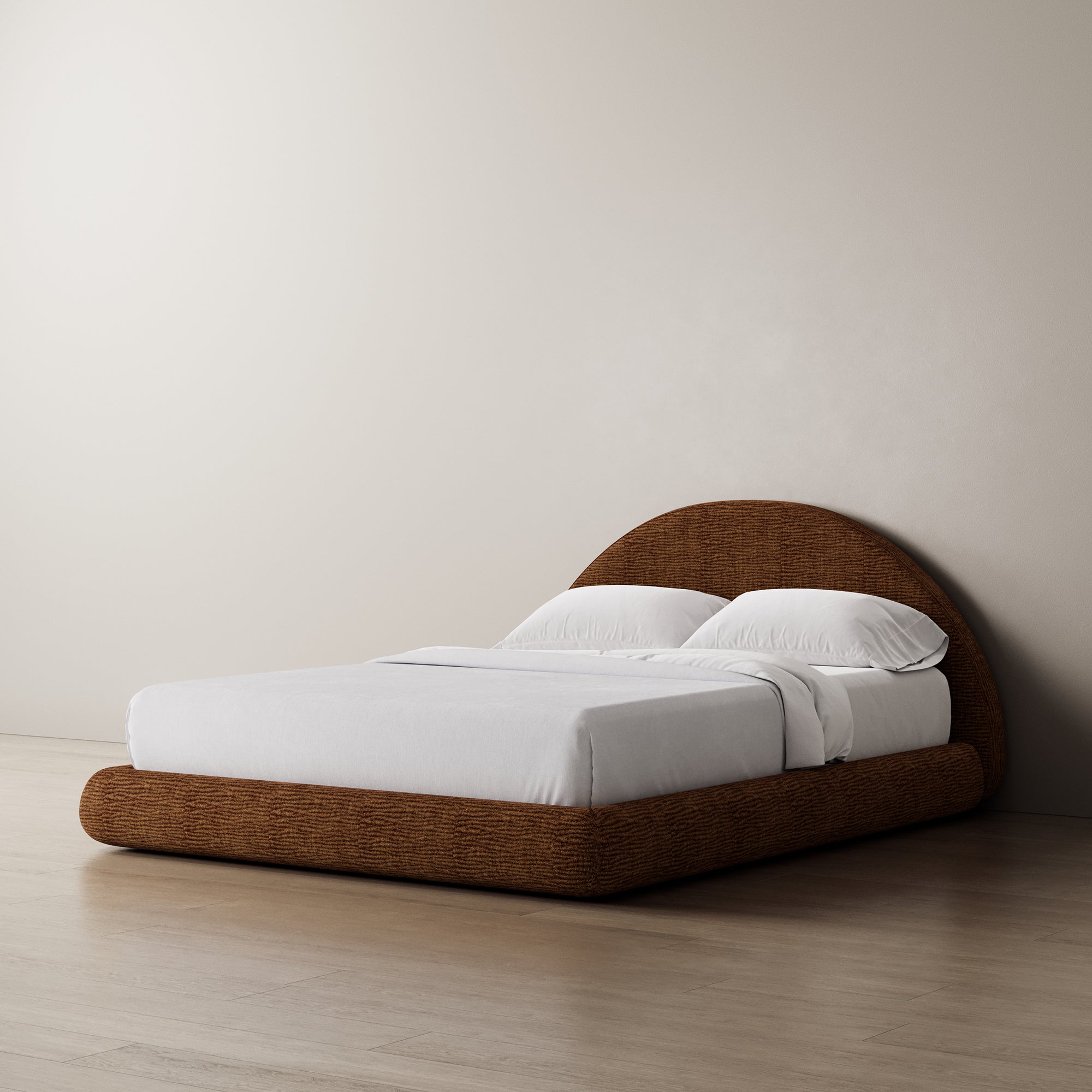 Marshmallow Curved Bed Cover