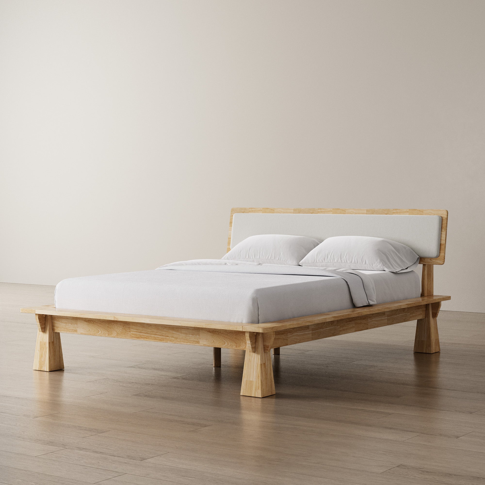 CONNECT PLATFORM BED + TWO-TONE HEADBOARD