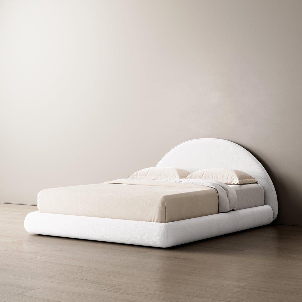 MARSHMALLOW BED FRAME CURVED - DREAMY WHITE