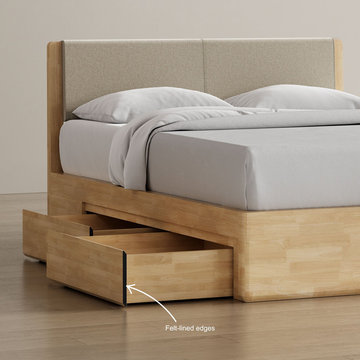 Surround Storage Bed + Headboard + Cushion