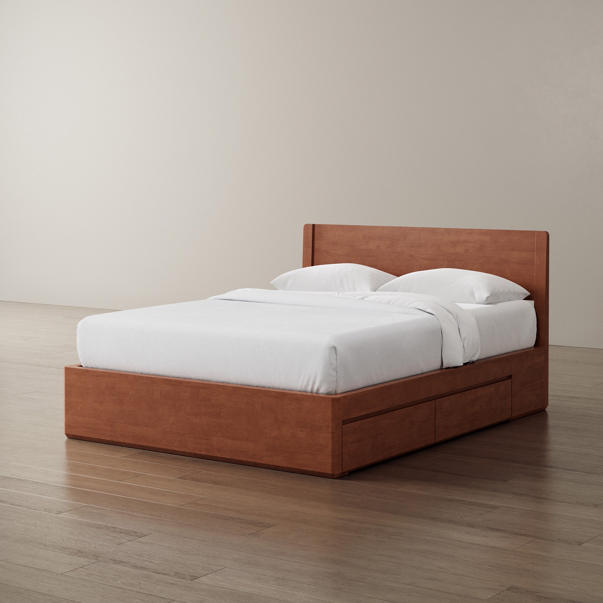 Surround Storage Bed + Wooden Headboard