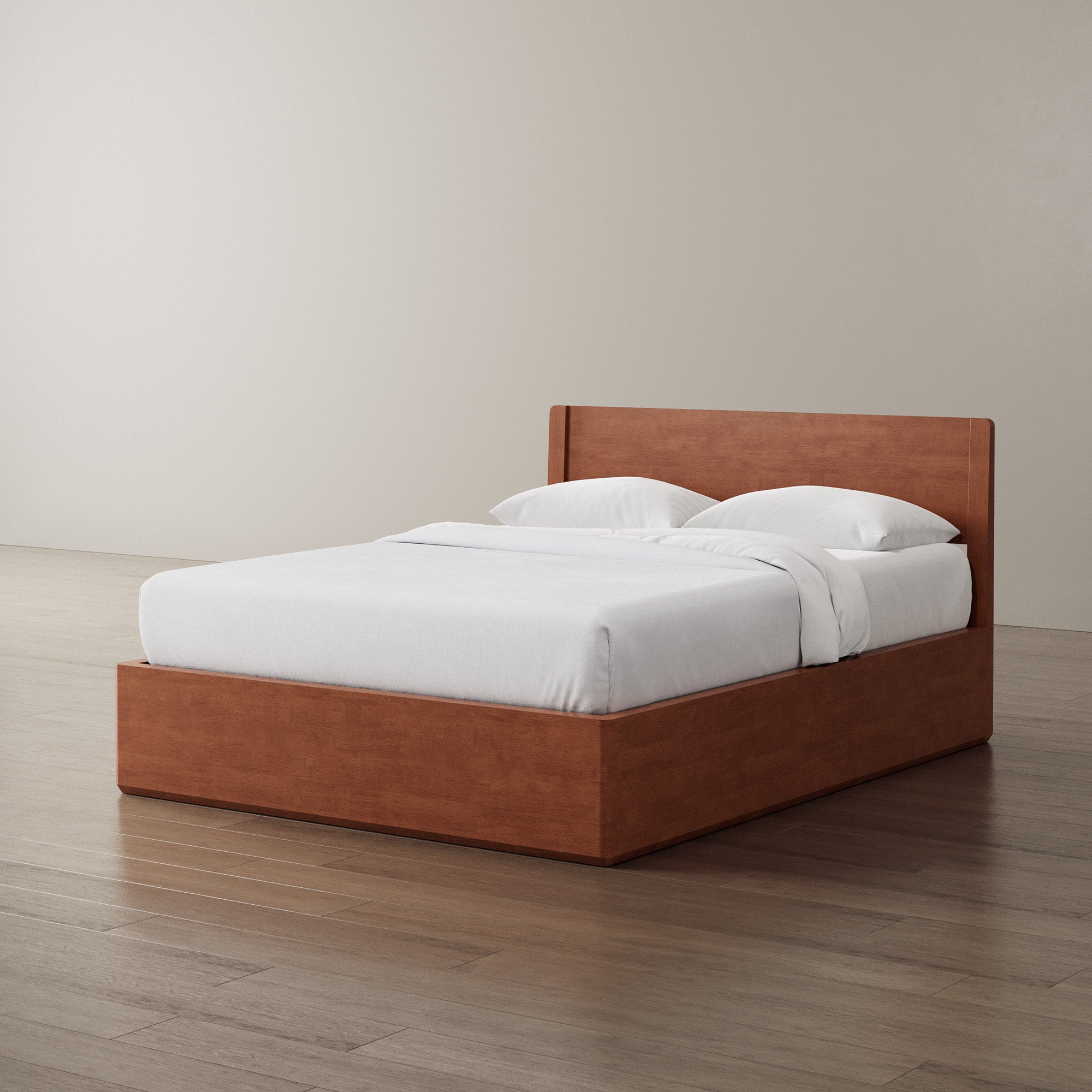 Surround Bed + Wooden Headboard