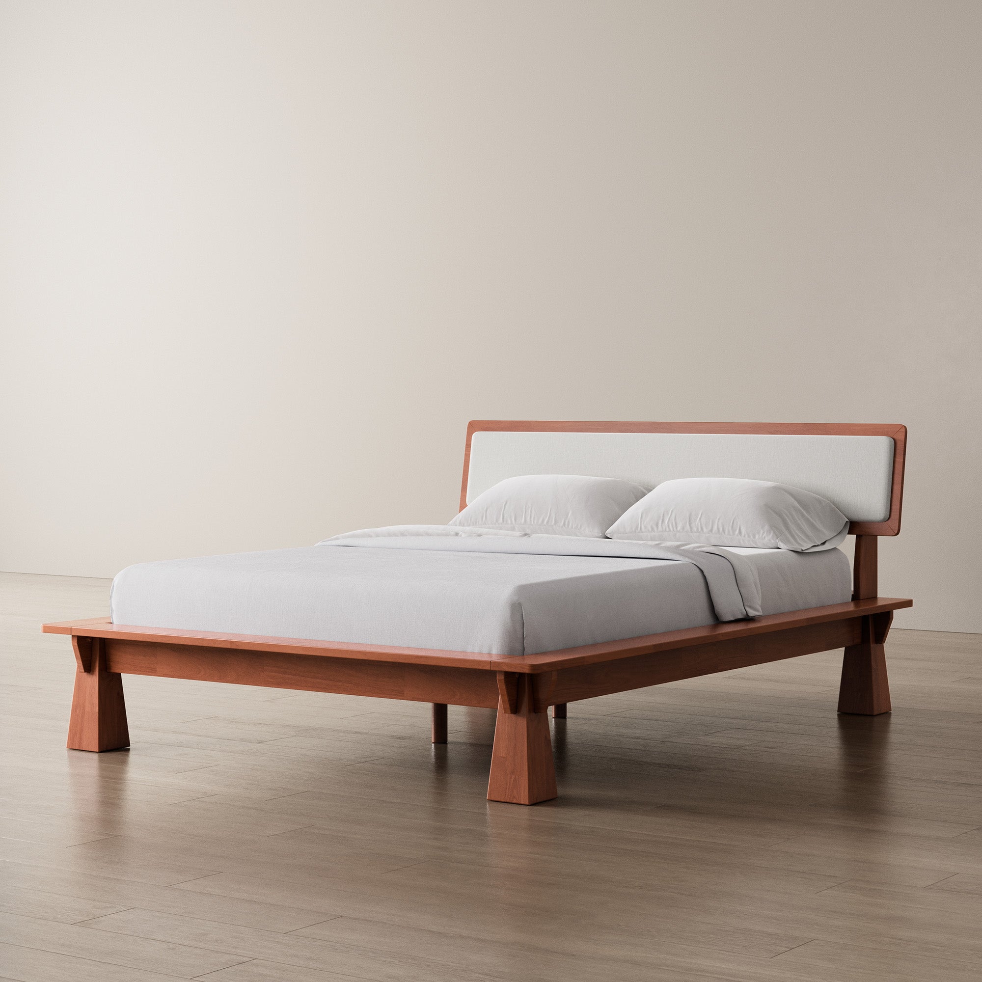 CONNECT PLATFORM BED + TWO-TONE HEADBOARD