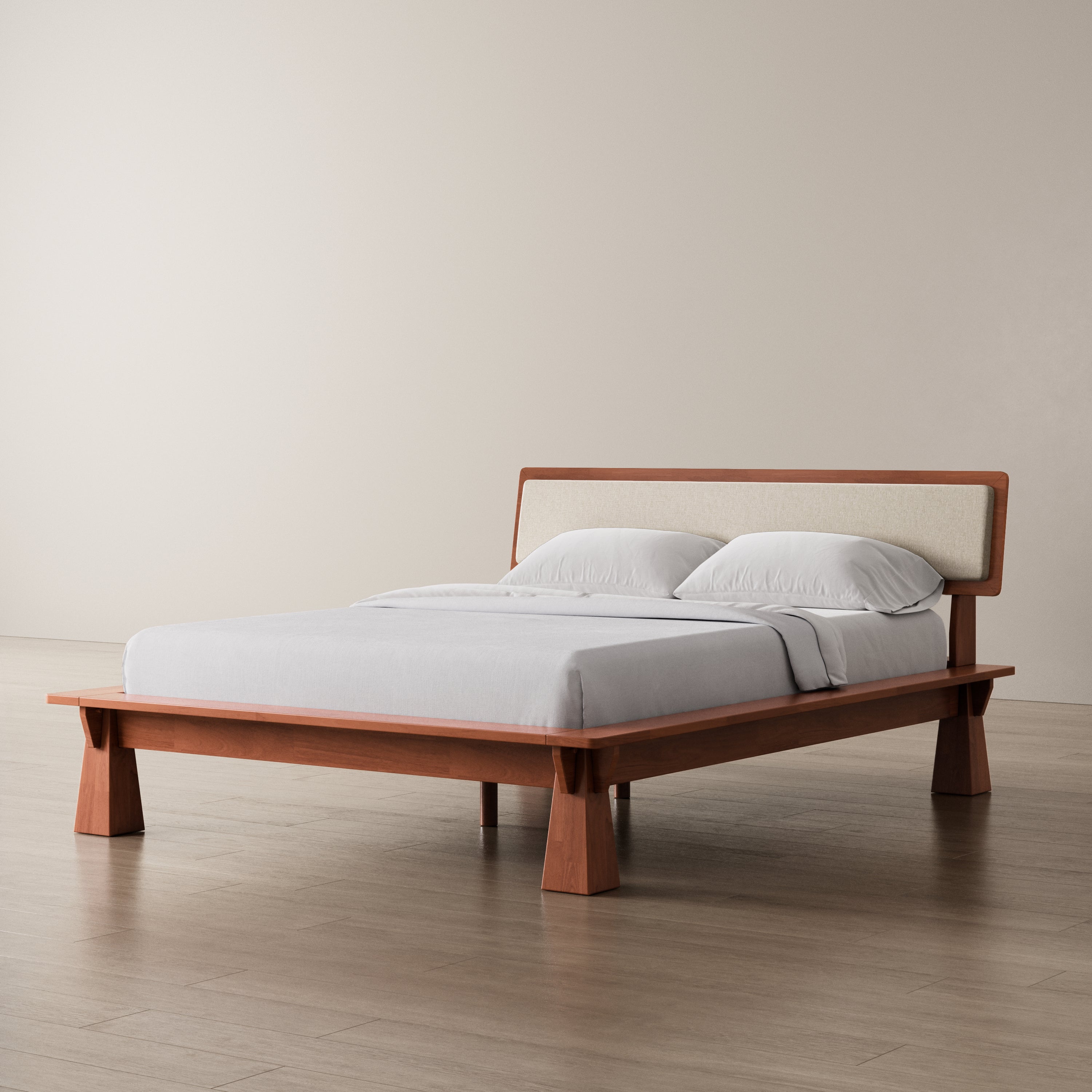 Connect Platform Bed + Two-tone Headboard