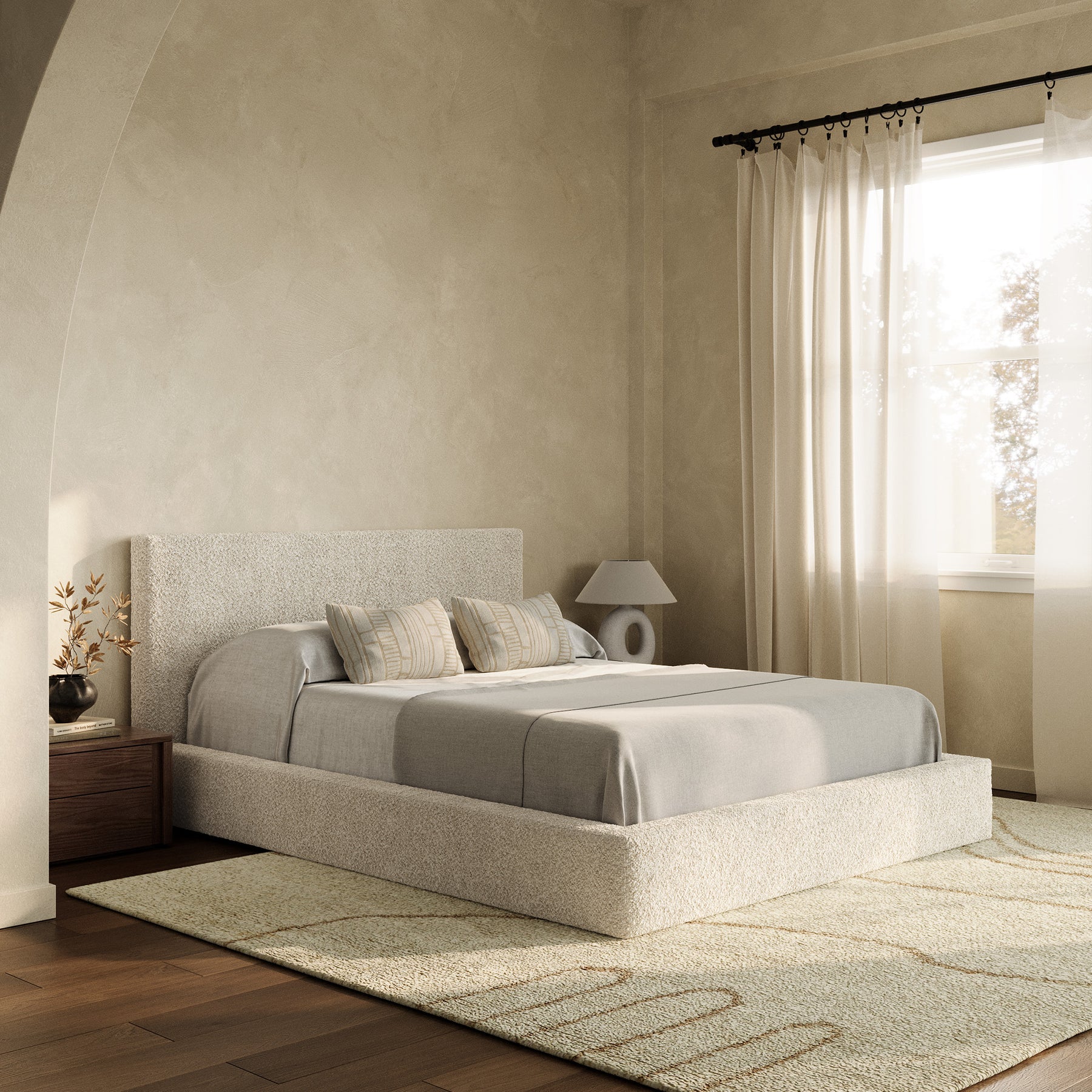 The Perfect Boucle Bed The Marshmallow Bed Frame Original in Cream — free download