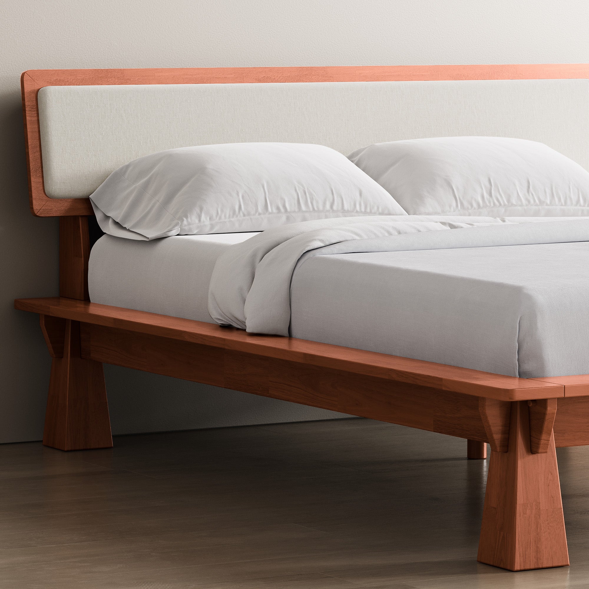 CONNECT PLATFORM BED + TWO-TONE HEADBOARD + BEDSIDES