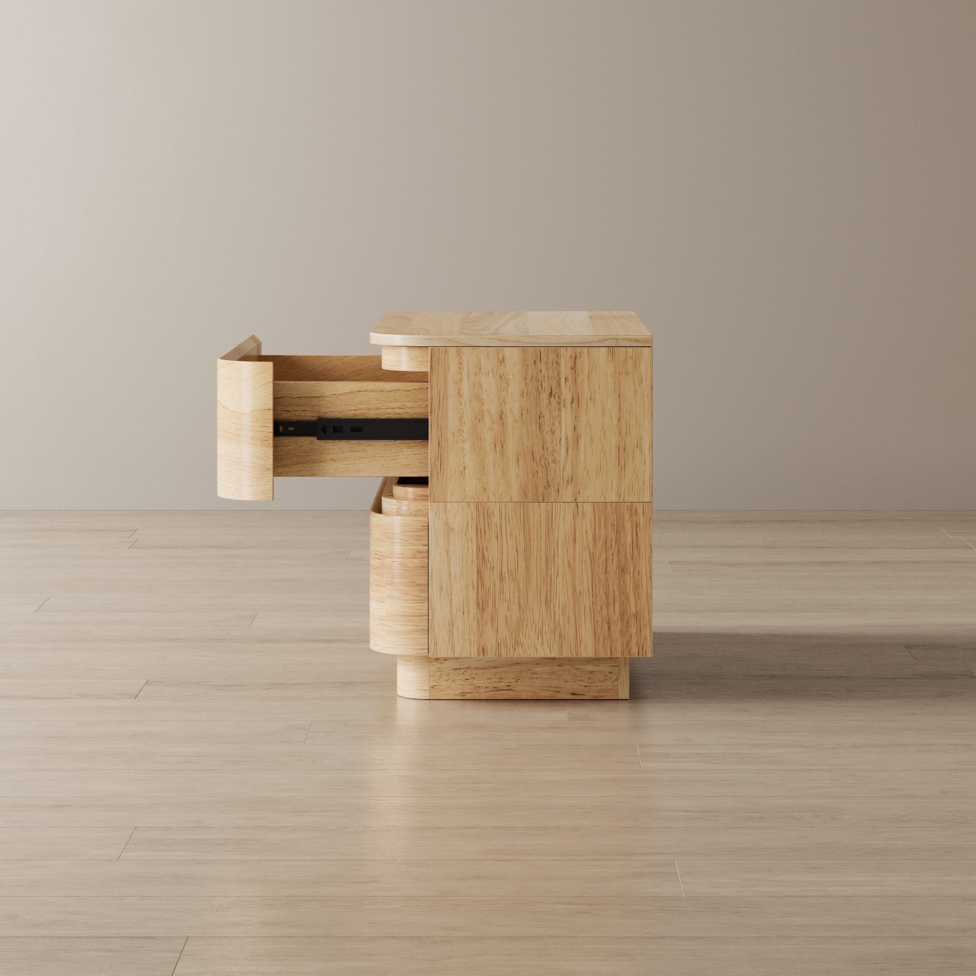 Curved Wide Nightstand