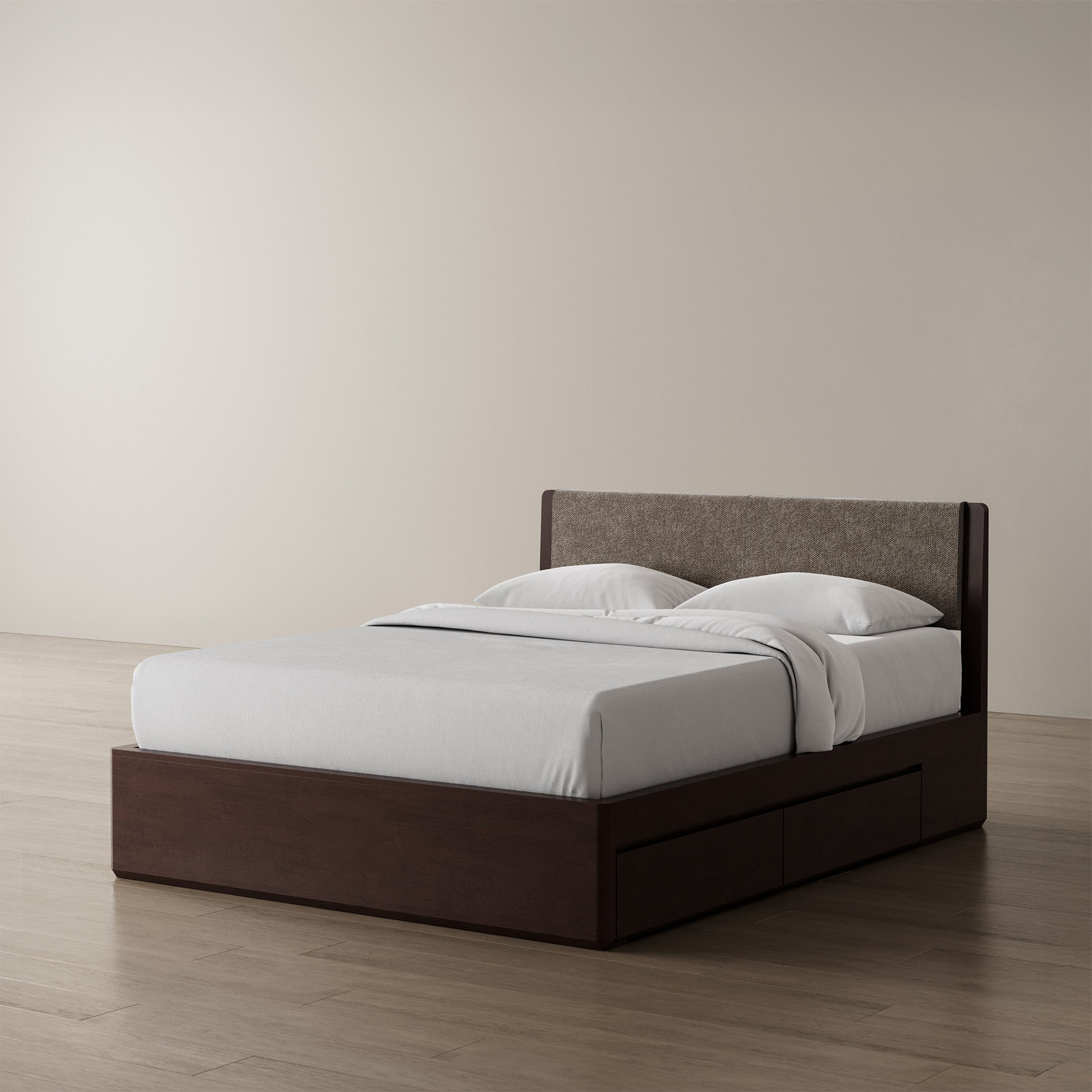 Surround Storage Bed + Cushion Headboard