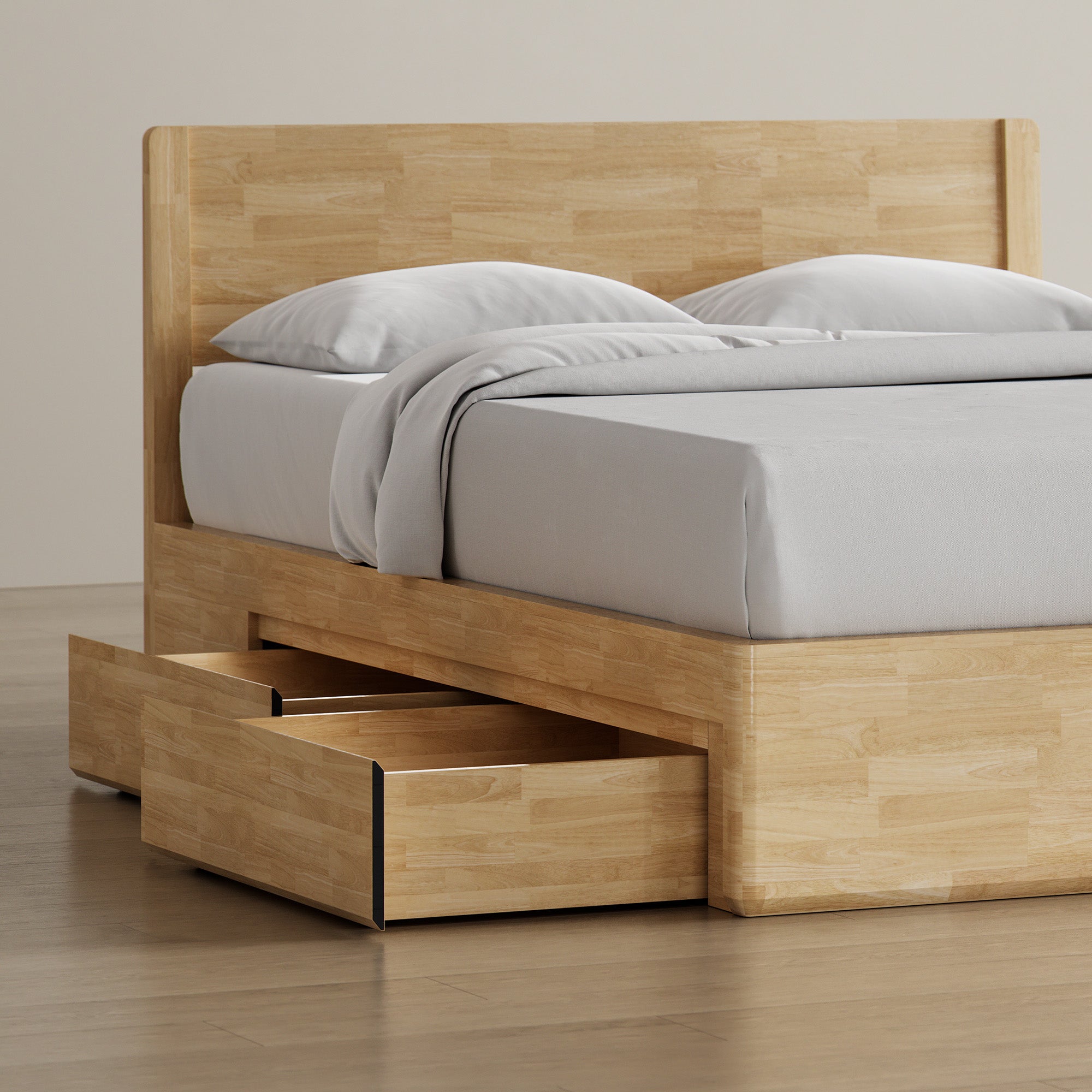 Surround Storage Bed + Wooden Headboard