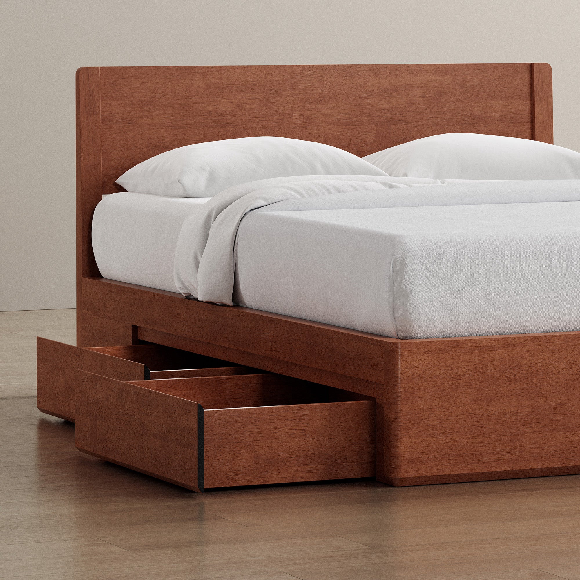 Surround Storage Bed + Wooden Headboard