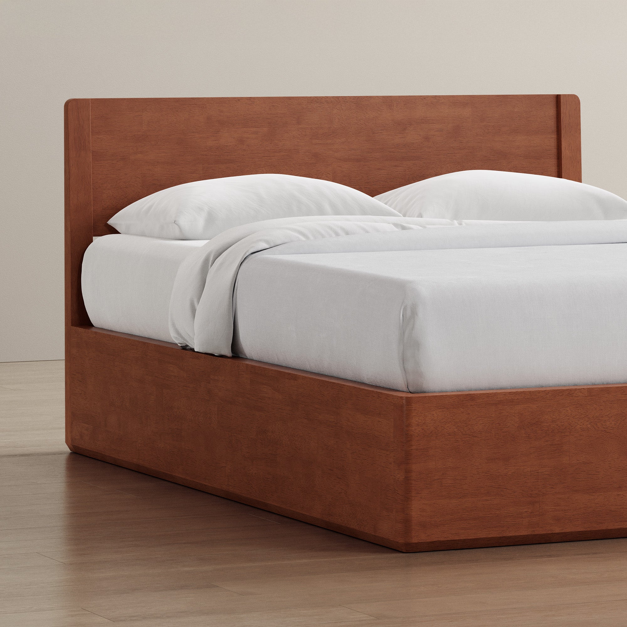 Surround Bed + Wooden Headboard