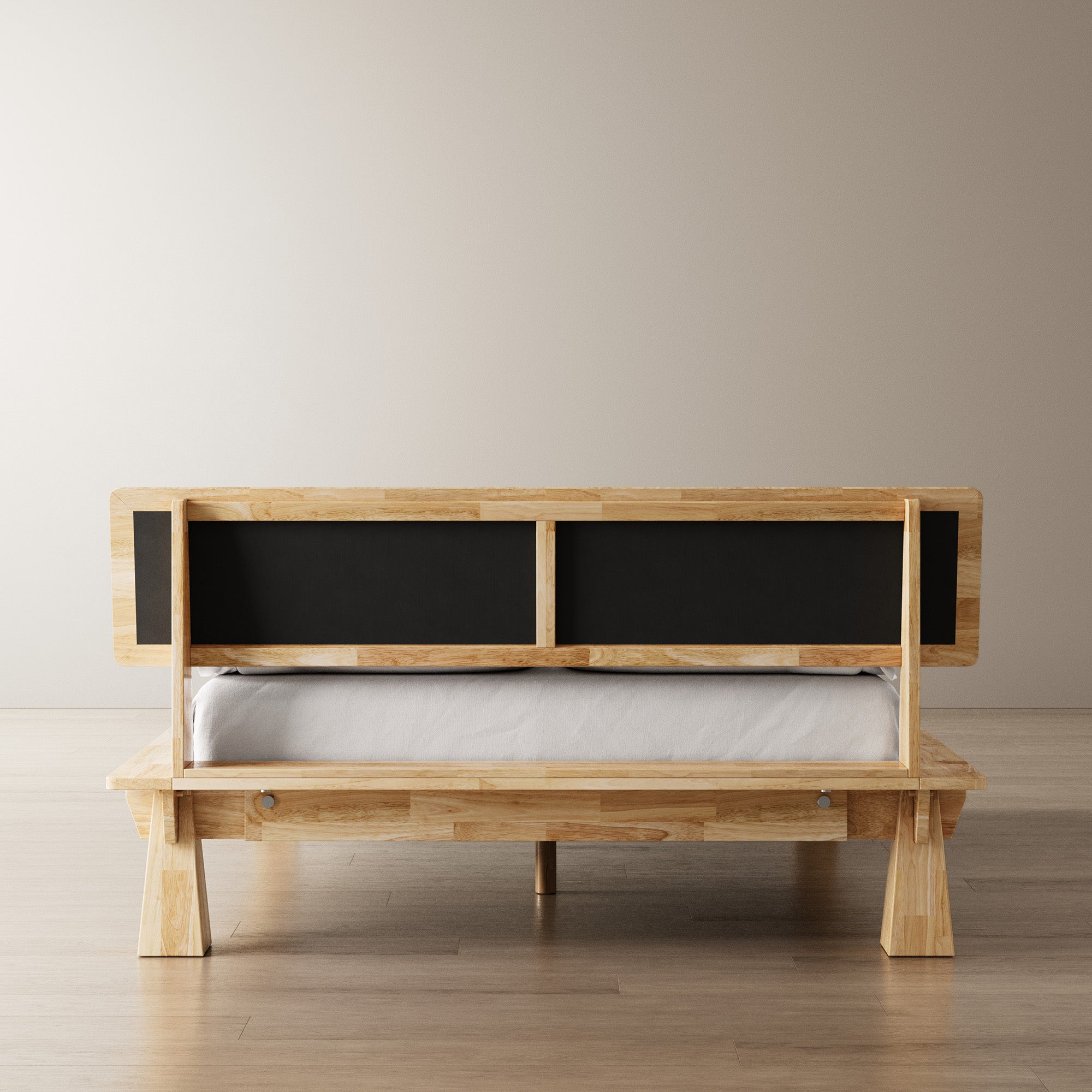 CONNECT PLATFORM BED + TWO-TONE HEADBOARD